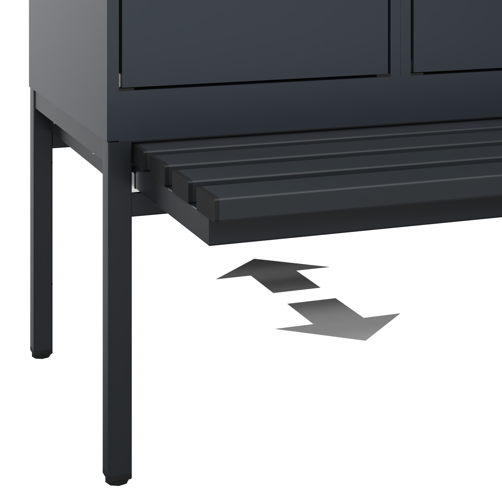 C+P Doppelstöckiger Spind Evolo PLUS, 2 Fächer, 2120x400x815mm