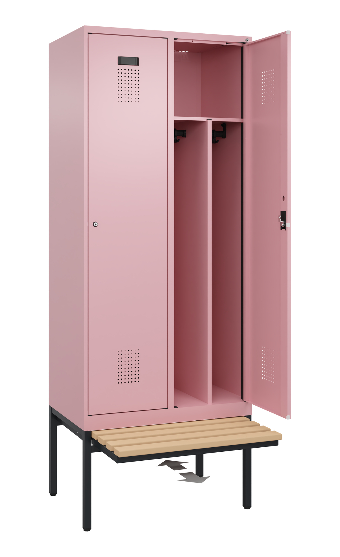 C+P Spind Evolo PLUS, Bank, 2 Abteile, 2120x800x815mm