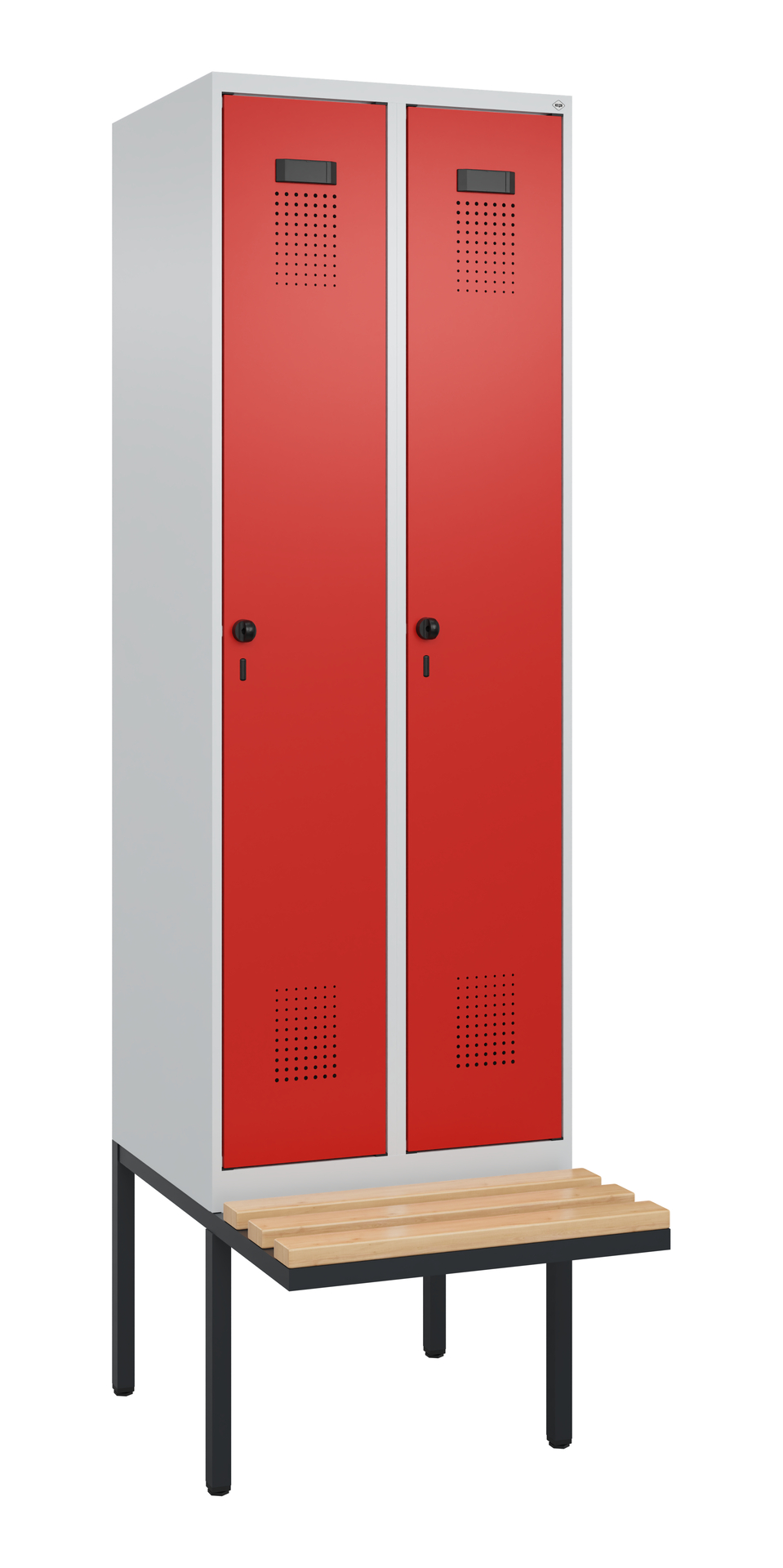 C+P Spind Evolo PLUS, Bank, 2 Abteil, 2120x600x815