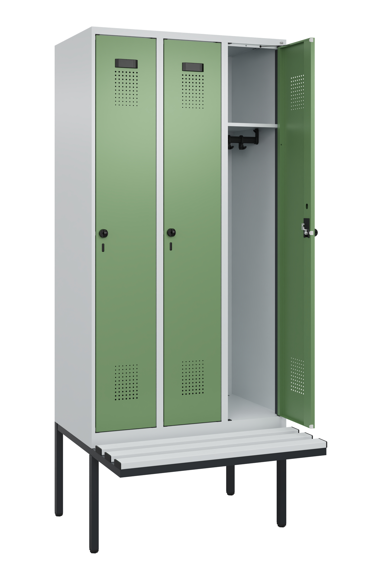 C+P Spind Evolo PLUS, Bank, 3 Abteile, 2120x900x81