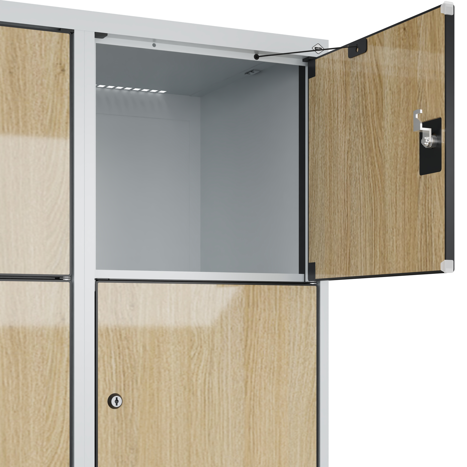 C+P Schlie�fachschrank Evolo PLUS, F��e, 10 F�cher, 1950x800x500mm