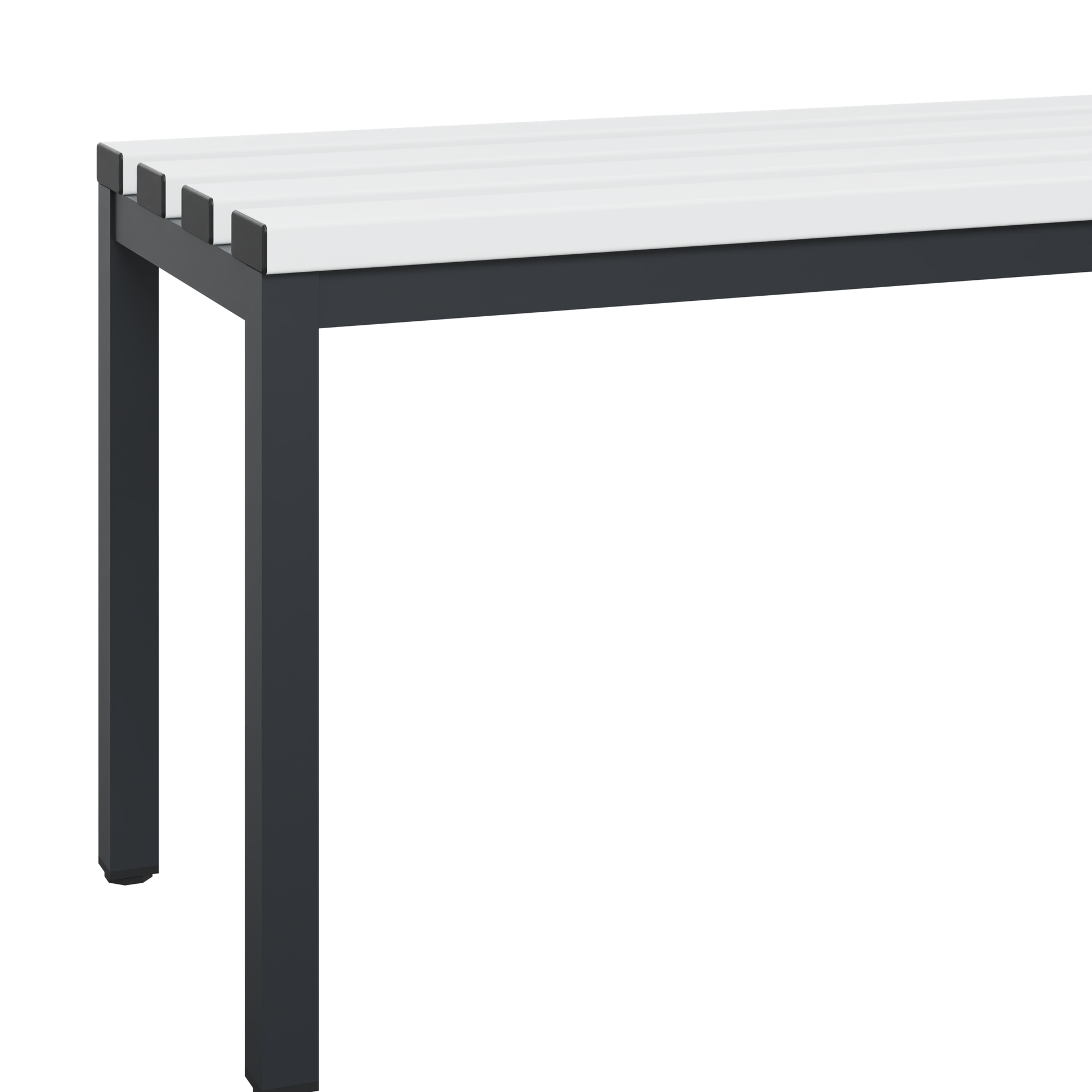 C+P Sitzbank Solid, 450x1500x358mm, 7021/Weiß