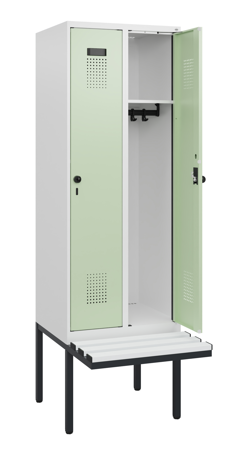 C+P Spind Evolo PLUS, Bank, 2 Abteile, 1950x600x81