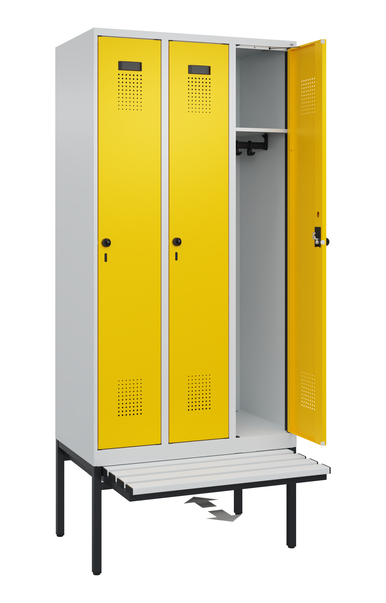 C+P Spind Evolo PLUS, Bank, 3 Abteile, 2120x900x815mm