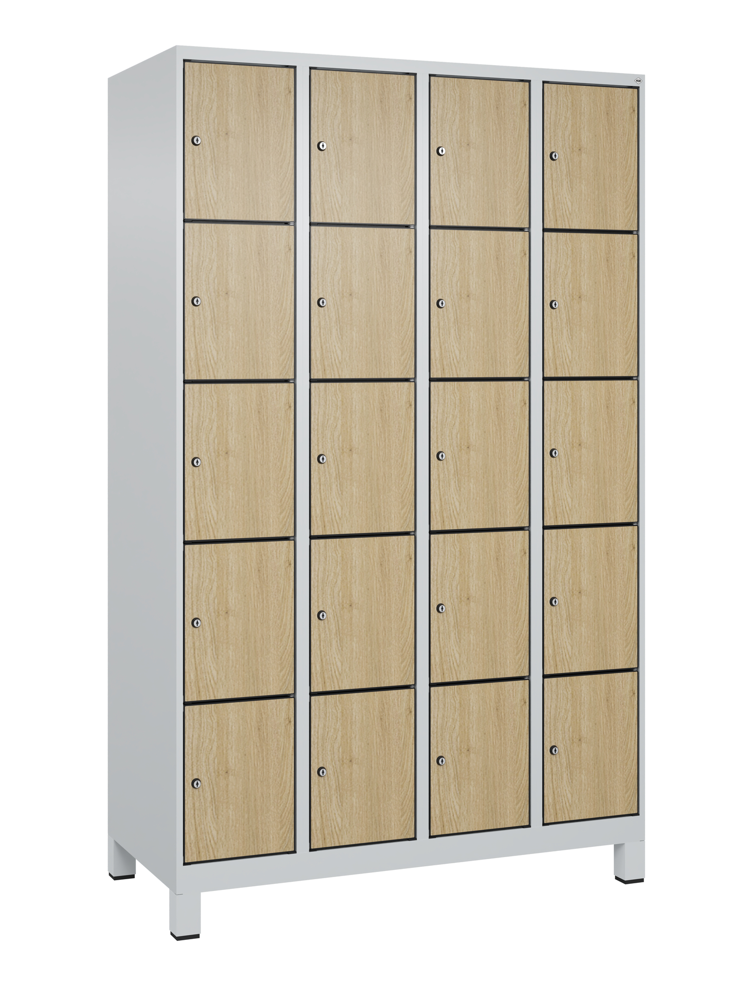 C+P Schlie�fachschrank Evolo PLUS, F��e, 20 F�cher, 1950x1200x500mm