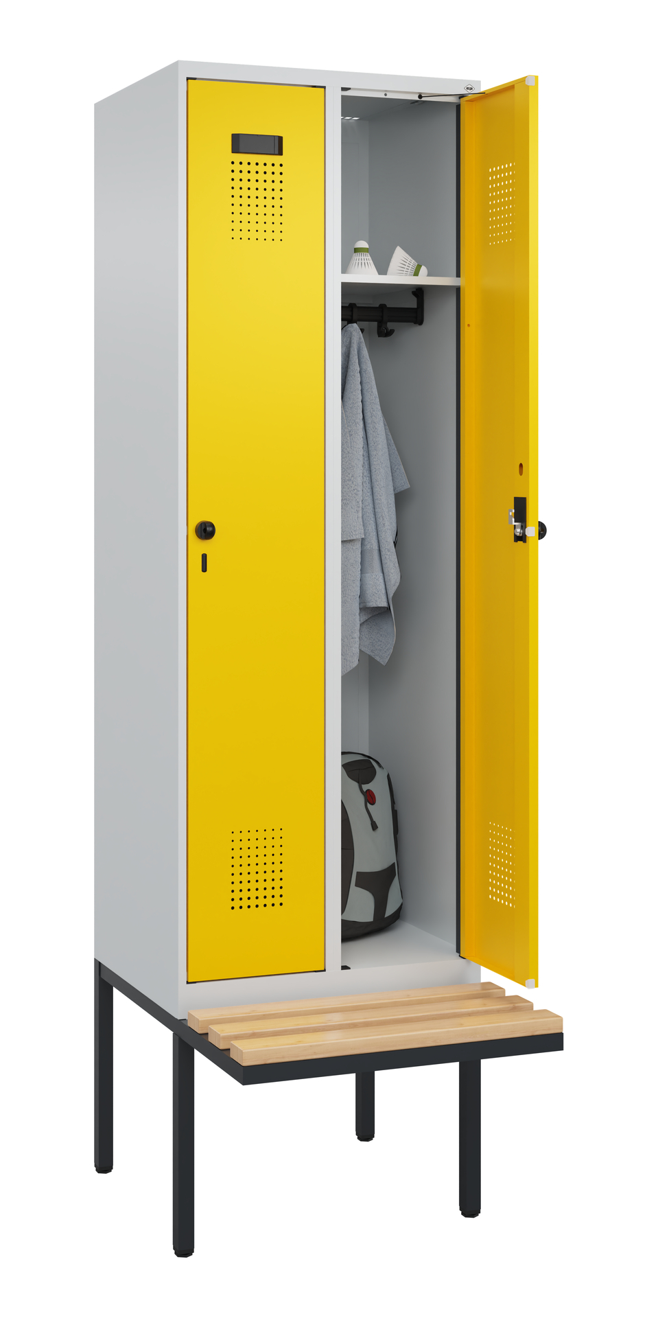 C+P Spind Evolo PLUS, Bank, 2 Abteil, 2120x600x815