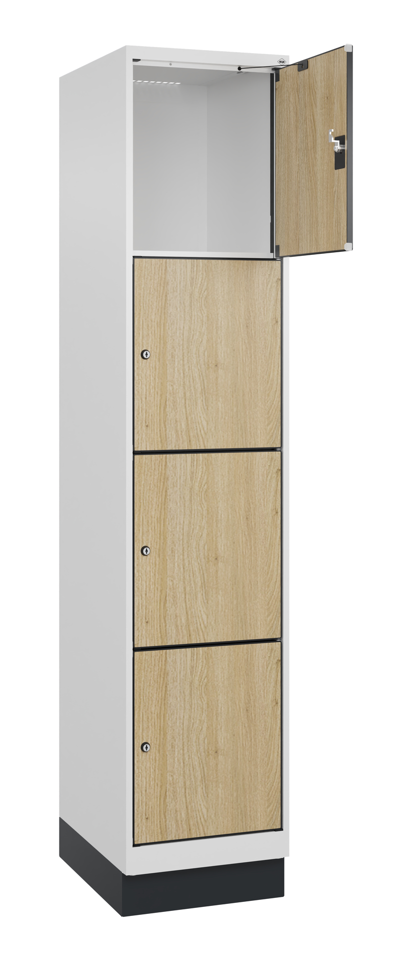 C+P Schlie�fachschrank Evolo PLUS, Sockel, 4 F�cher, 1950x400x500mm