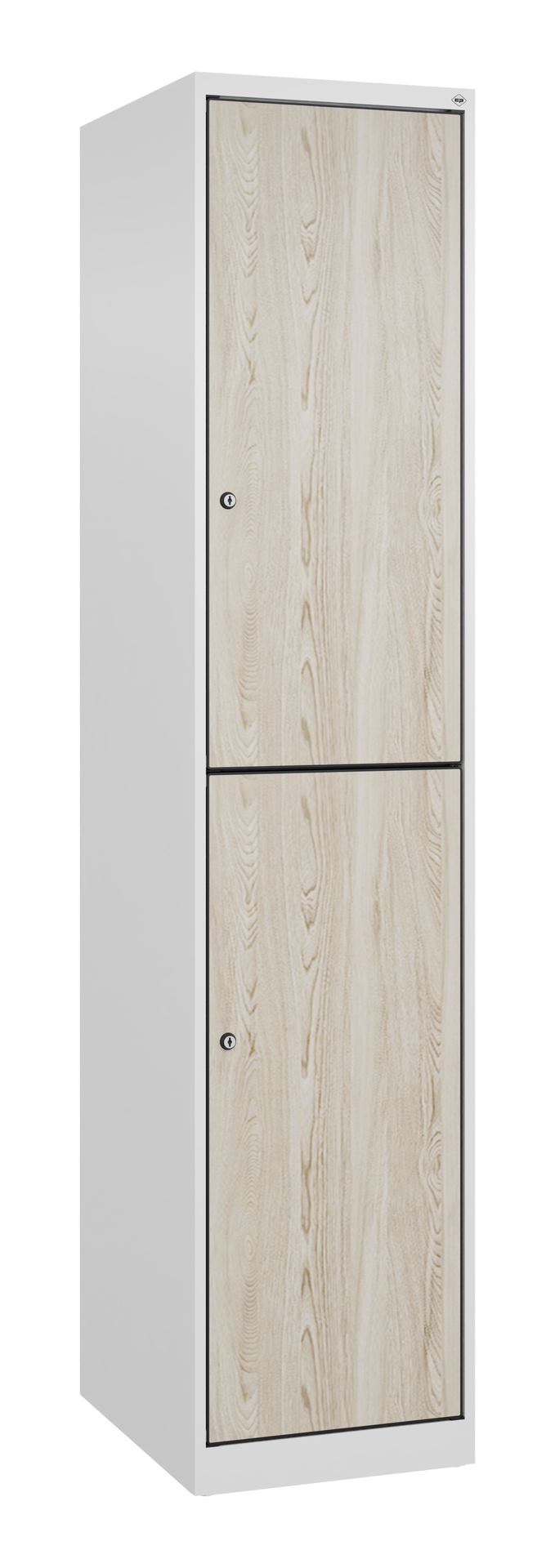 C+P Doppelst�ckiger Spind Evolo PLUS, 2 F�cher, 1850x400x500mm