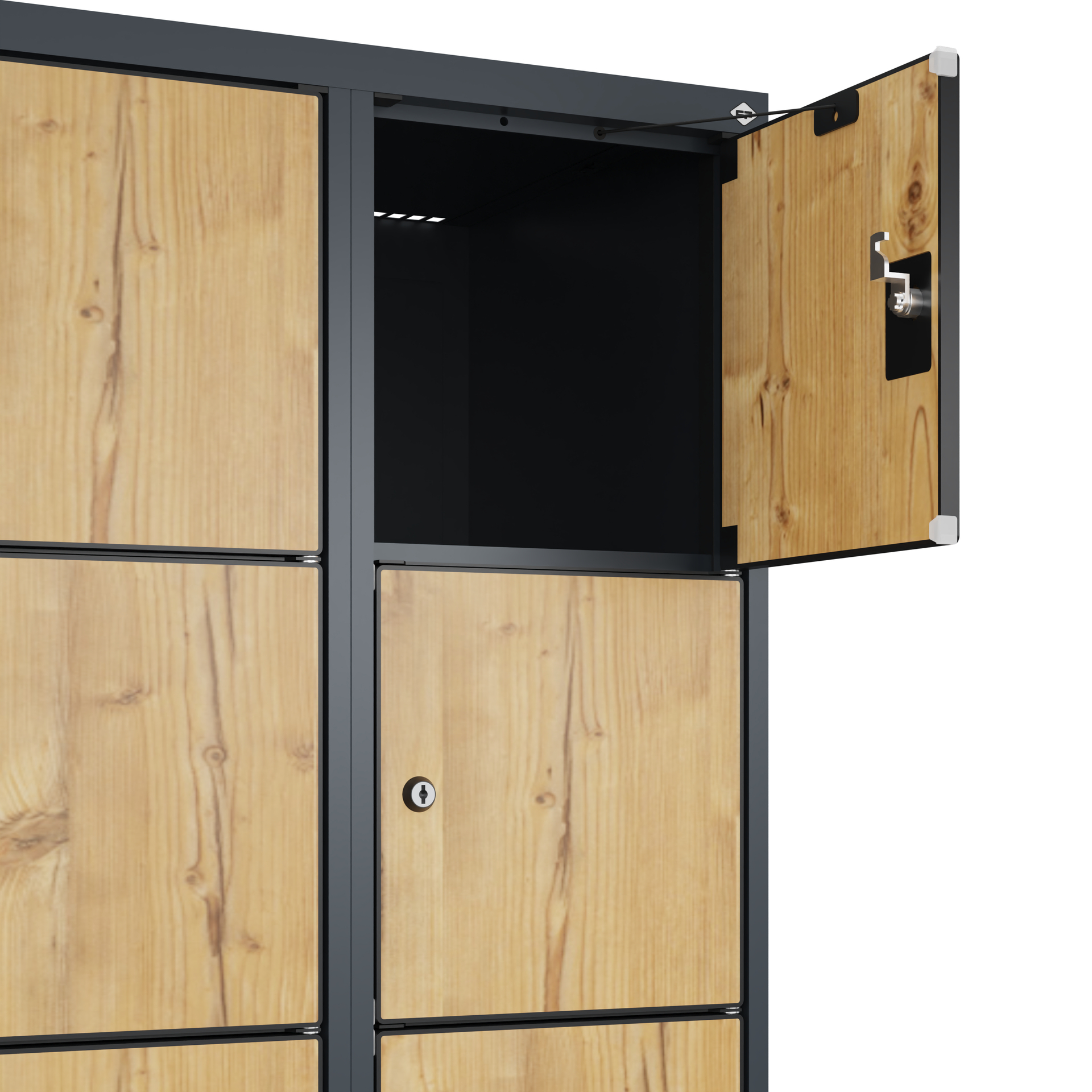 C+P Schlie�fachschrank Evolo PLUS, 18 F�cher, 1850x900x500mm