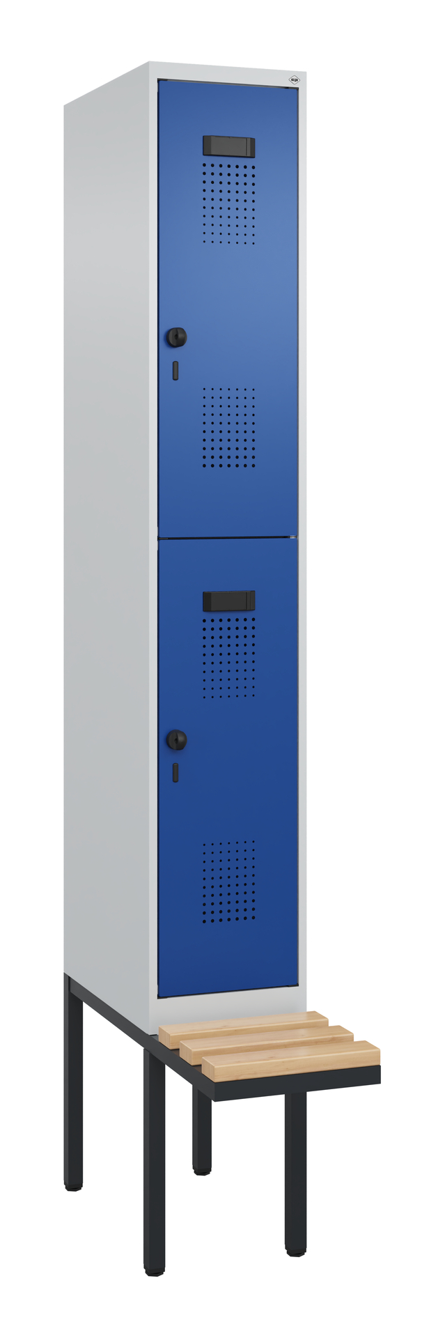 C+P Doppelstock-Spind Evolo PLUS, Bank, 2 Fächer, 