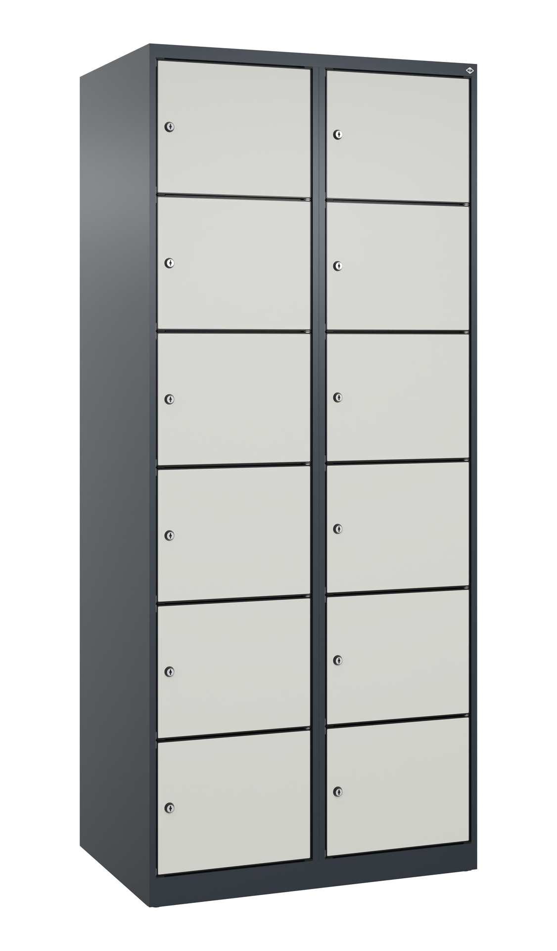 C+P Schlie�fachschrank Evolo PLUS, 12 F�cher, 1850x800x500mm