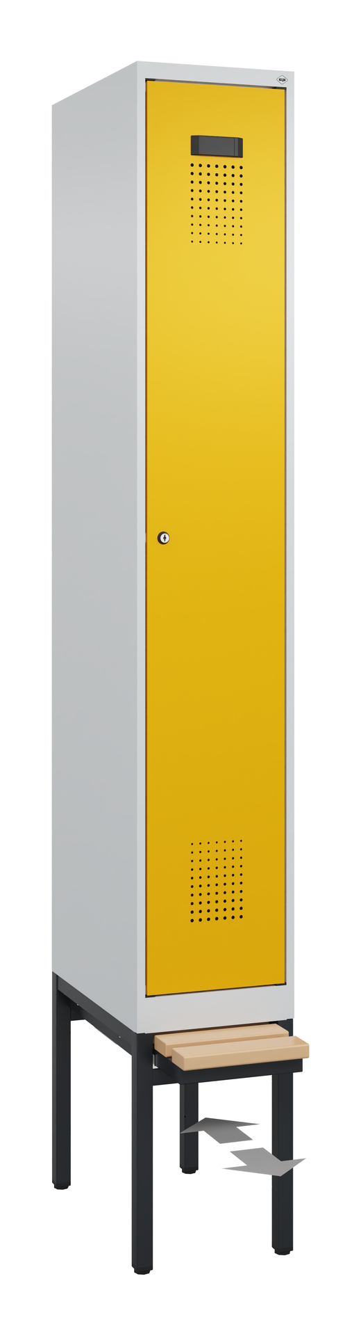 C+P Spind Evolo PLUS, Bank, 1 Abteil, 2120x300x815mm