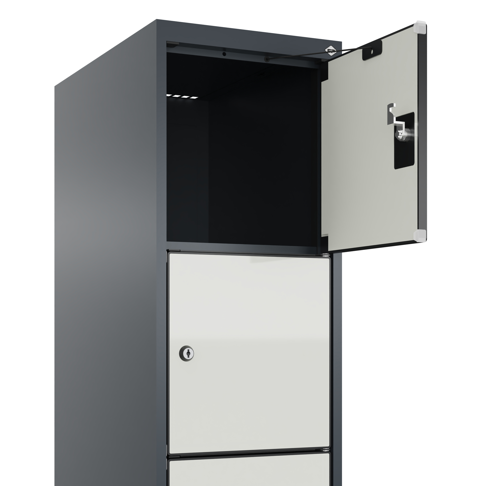 C+P Schlie�fachschrank Evolo PLUS, F��e, 6 F�cher, 1950x300x500mm