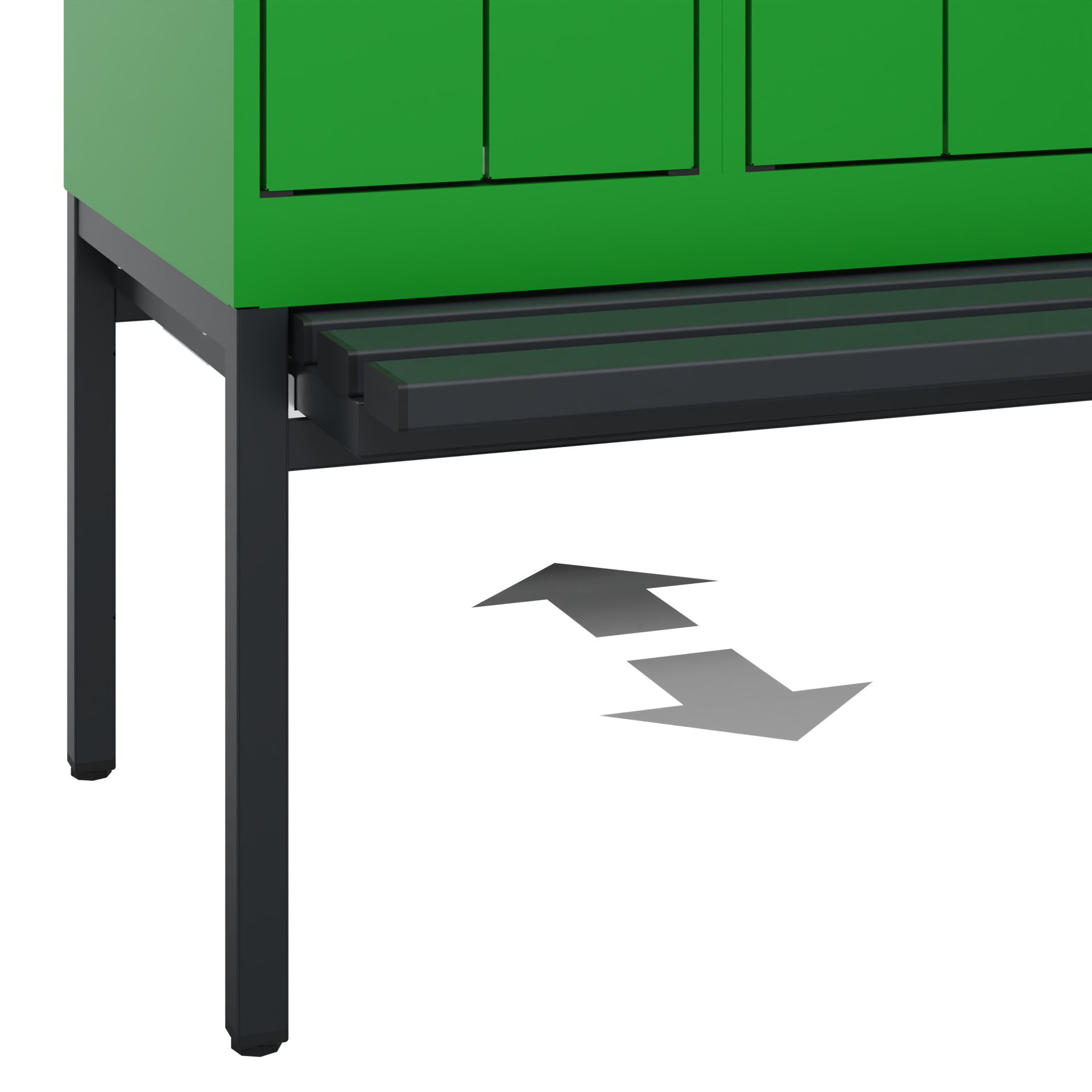 C+P Z-Spind Evolo PLUS, Bank, 2 Fächer, 2120x300x815mm
