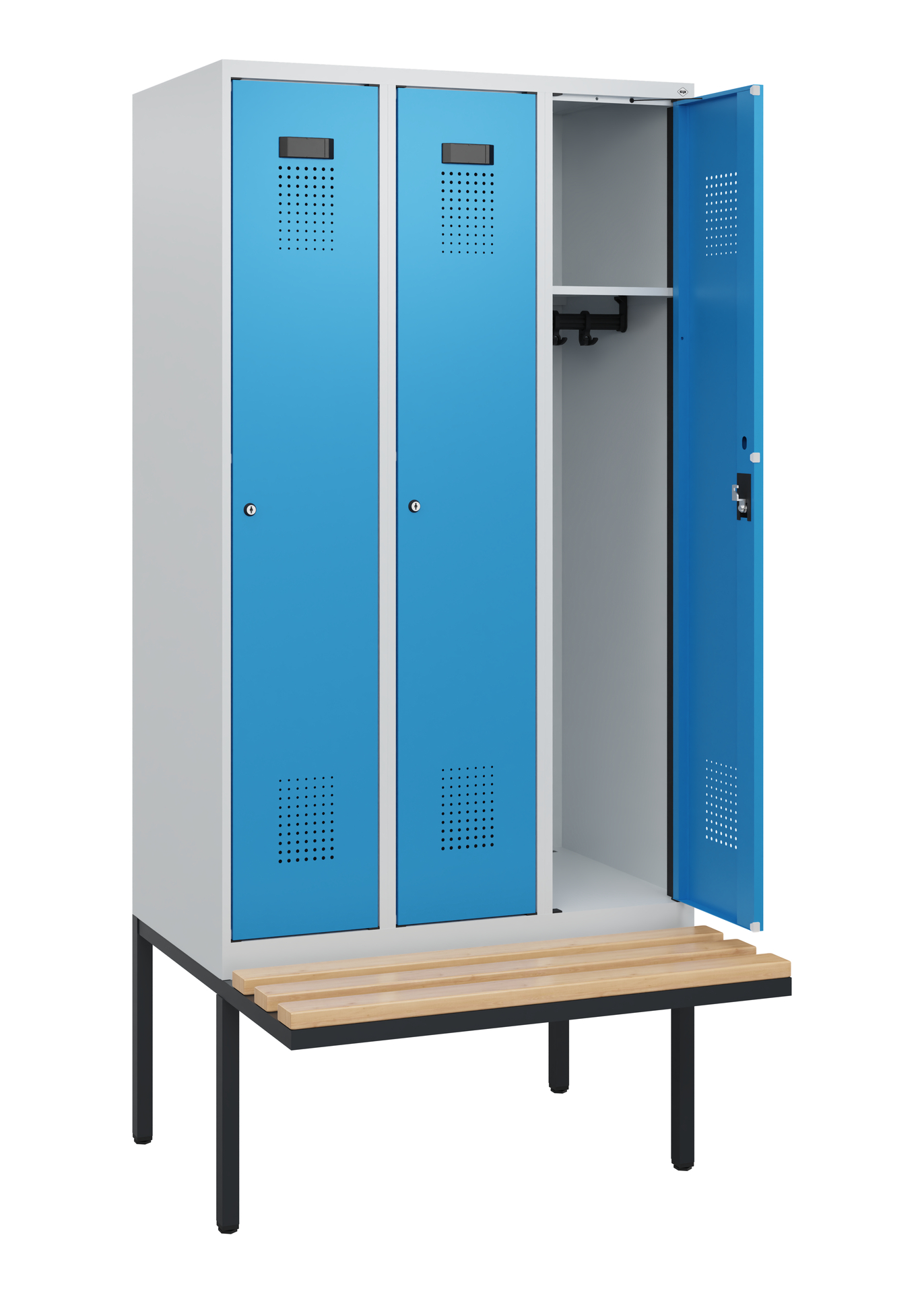 C+P Spind Evolo PLUS, Bank, 3 Abteile, 1950x900x81