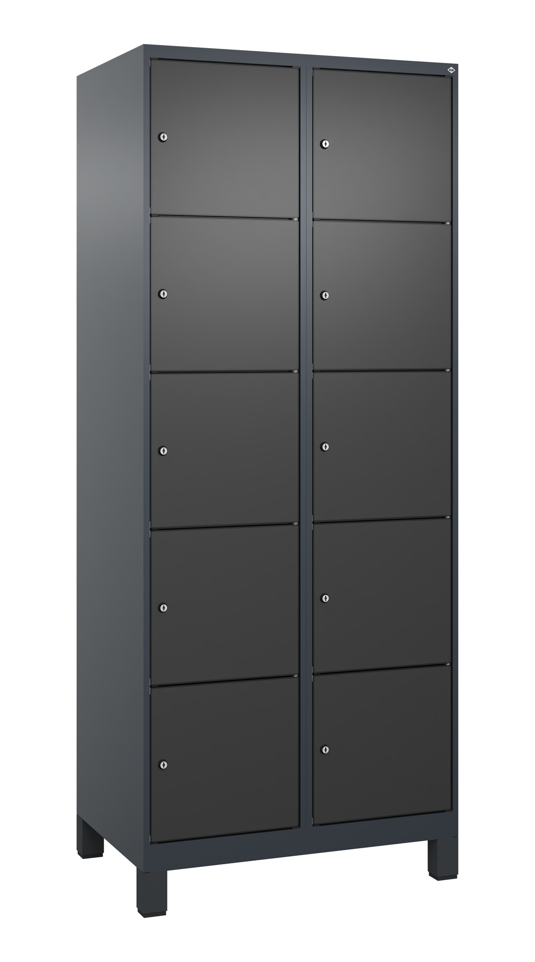 C+P Schlie�fachschrank Evolo PLUS, F��e, 10 F�cher, 1950x800x500mm