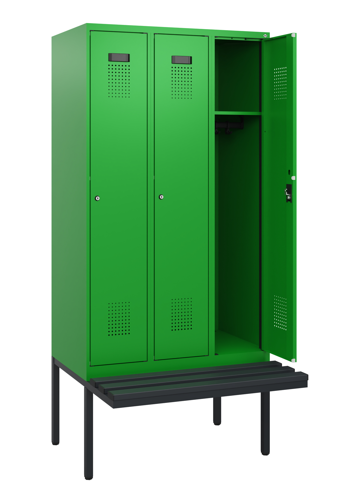 C+P Spind Evolo PLUS, Bank, 3 Abteile, 1950x900x81