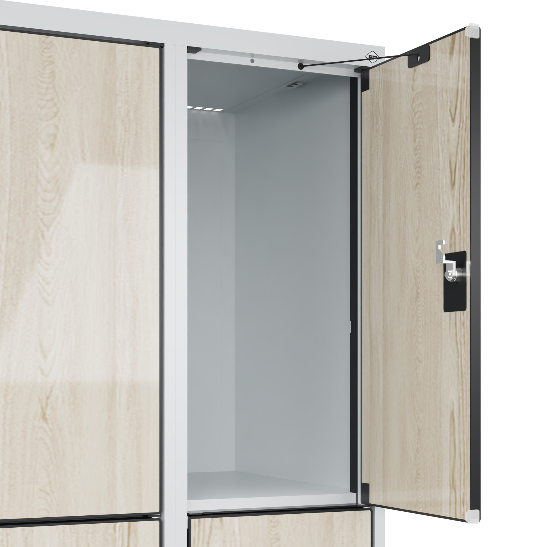 C+P Schlie�fachschrank Evolo PLUS, F��e, 9 F�cher, 1950x900x500mm