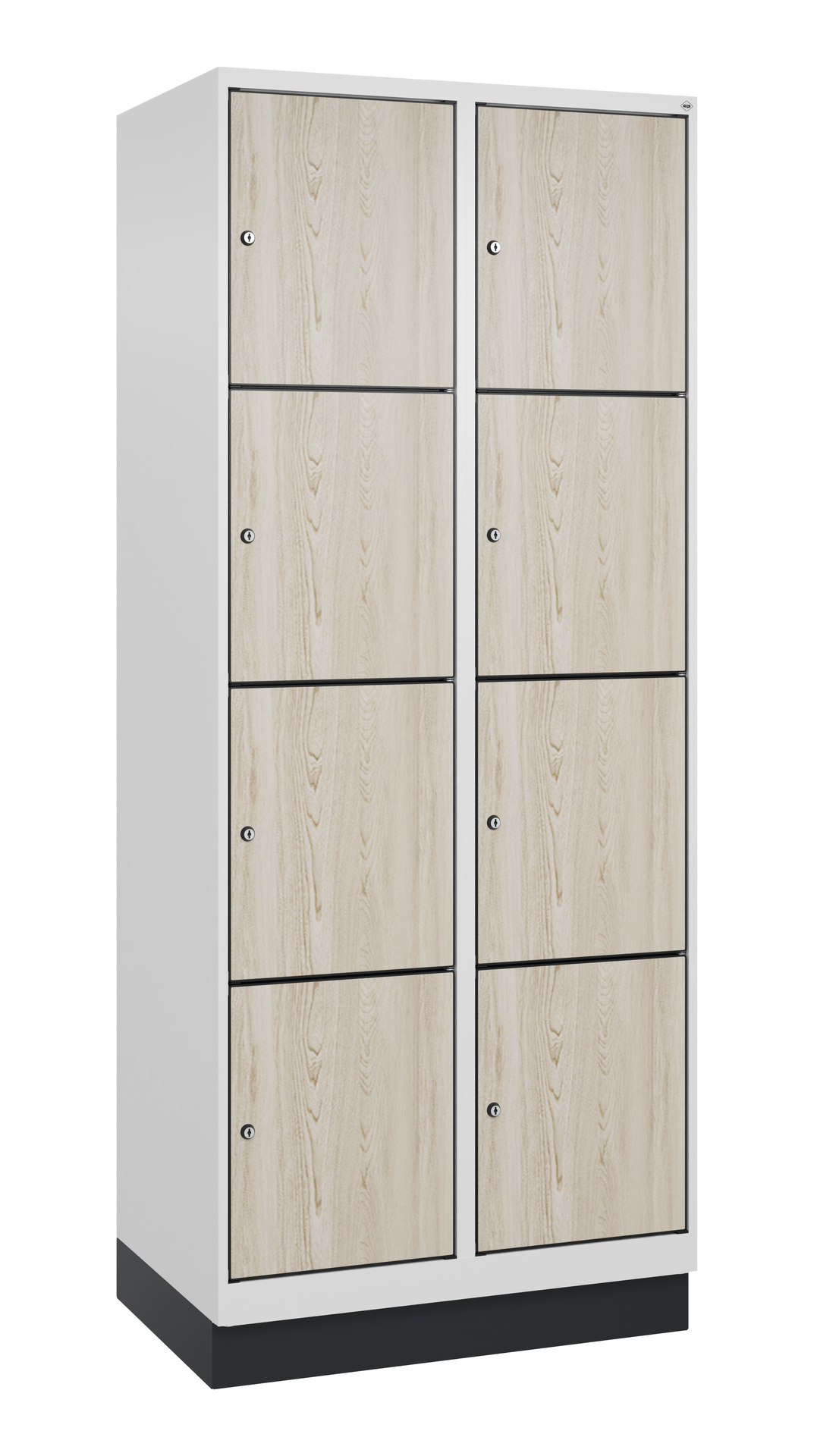 C+P Schlie�fachschrank Evolo PLUS, Sockel, 8 F�cher, 1950x800x500mm