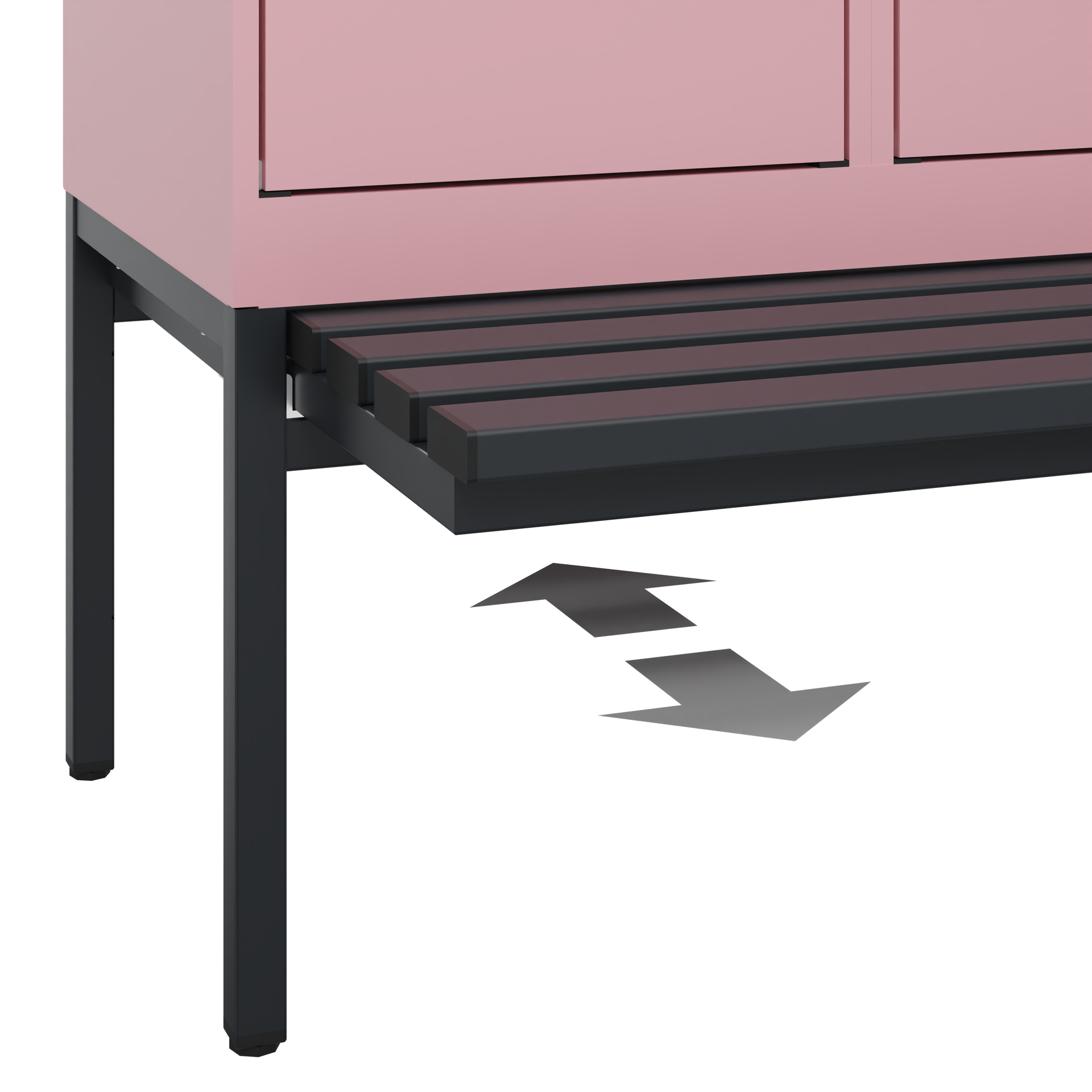 C+P Doppelstöckiger Spind Evolo PLUS, 2 Fächer, 1950x400x815mm