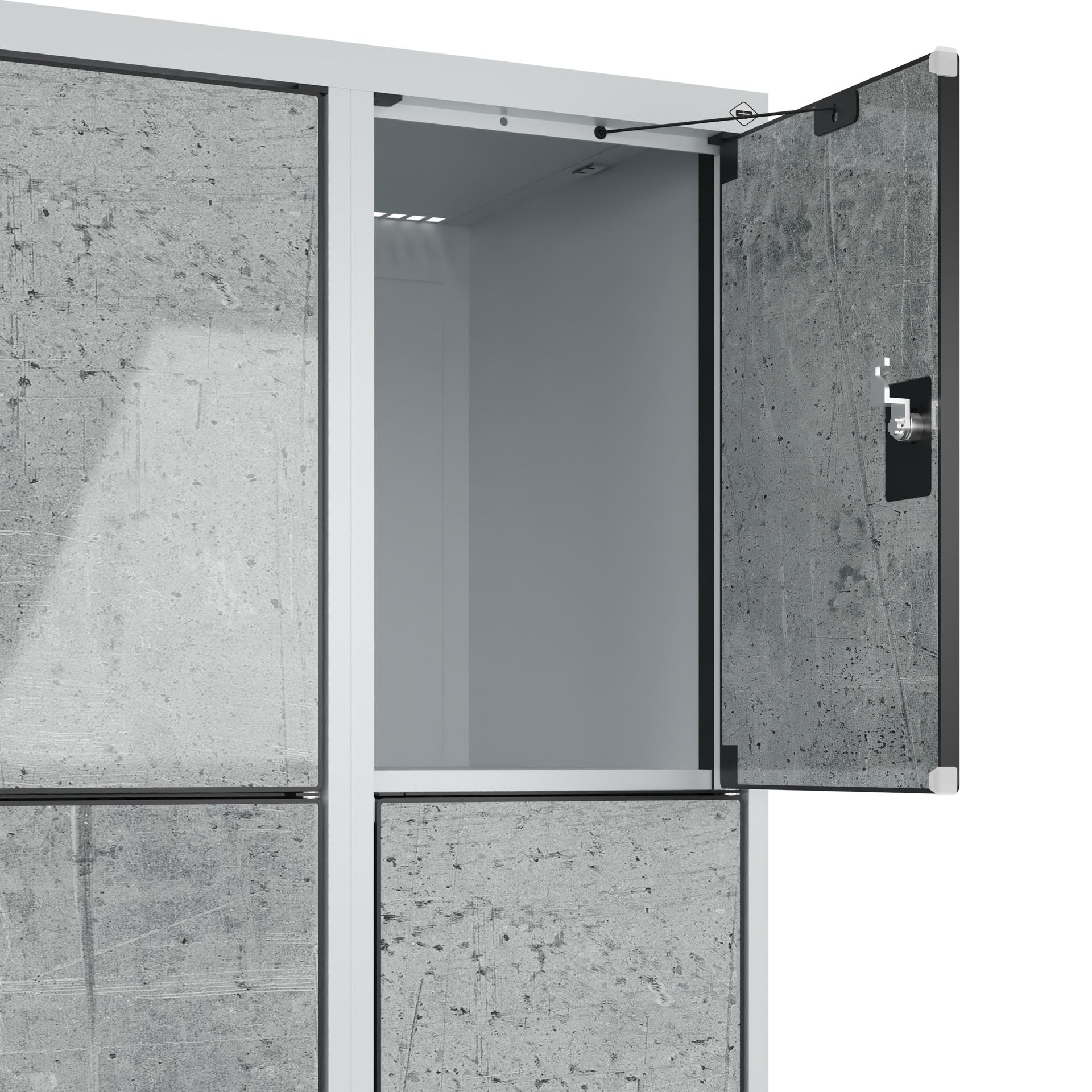 C+P Schlie�fachschrank Evolo PLUS, Sockel, 8 F�cher, 1950x600x500mm
