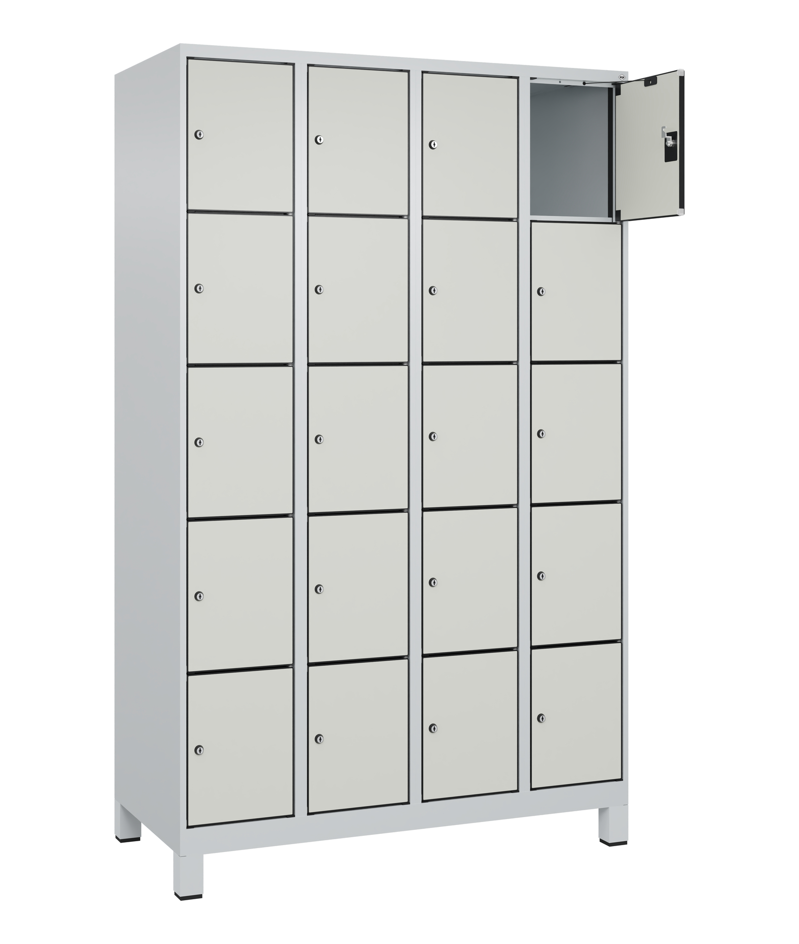 C+P Schlie�fachschrank Evolo PLUS, F��e, 20 F�cher, 1950x1200x500mm