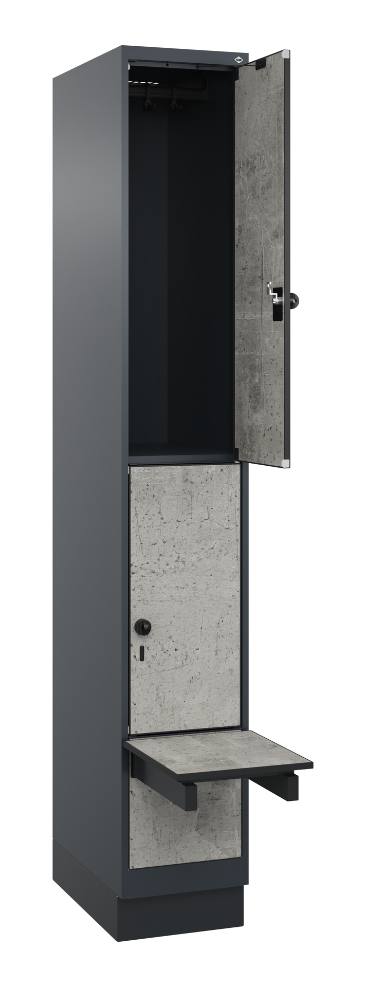 C+P Doppelst�ckiger Spind Evolo PLUS, 2 F�cher, 1950x300x815mm C+P Doppelst�ckiger Spind Evolo PLUS, 2 F�cher, 1950x300x815mm