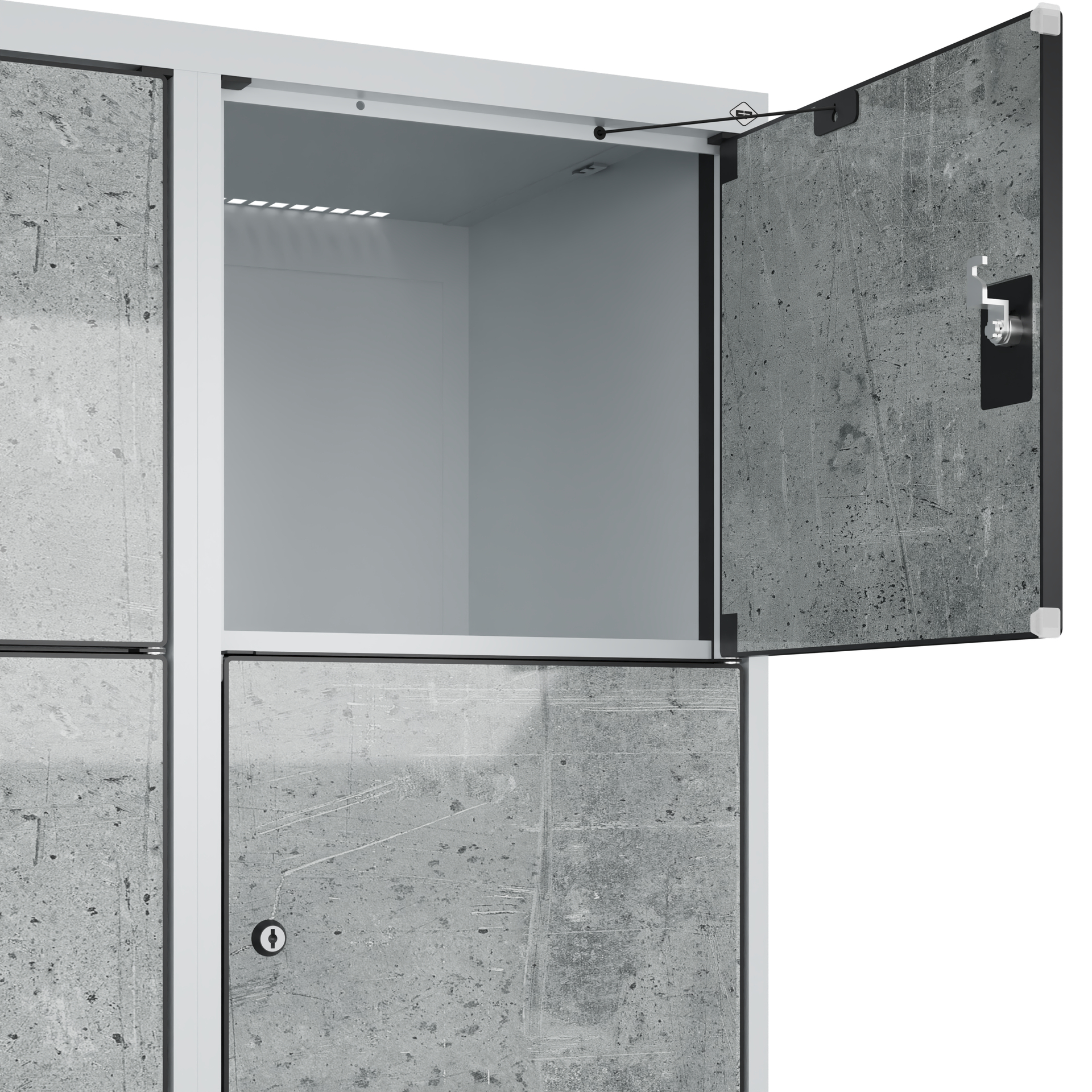 C+P Schlie�fachschrank Evolo PLUS, 15 F�cher, 1850x1200x500mm