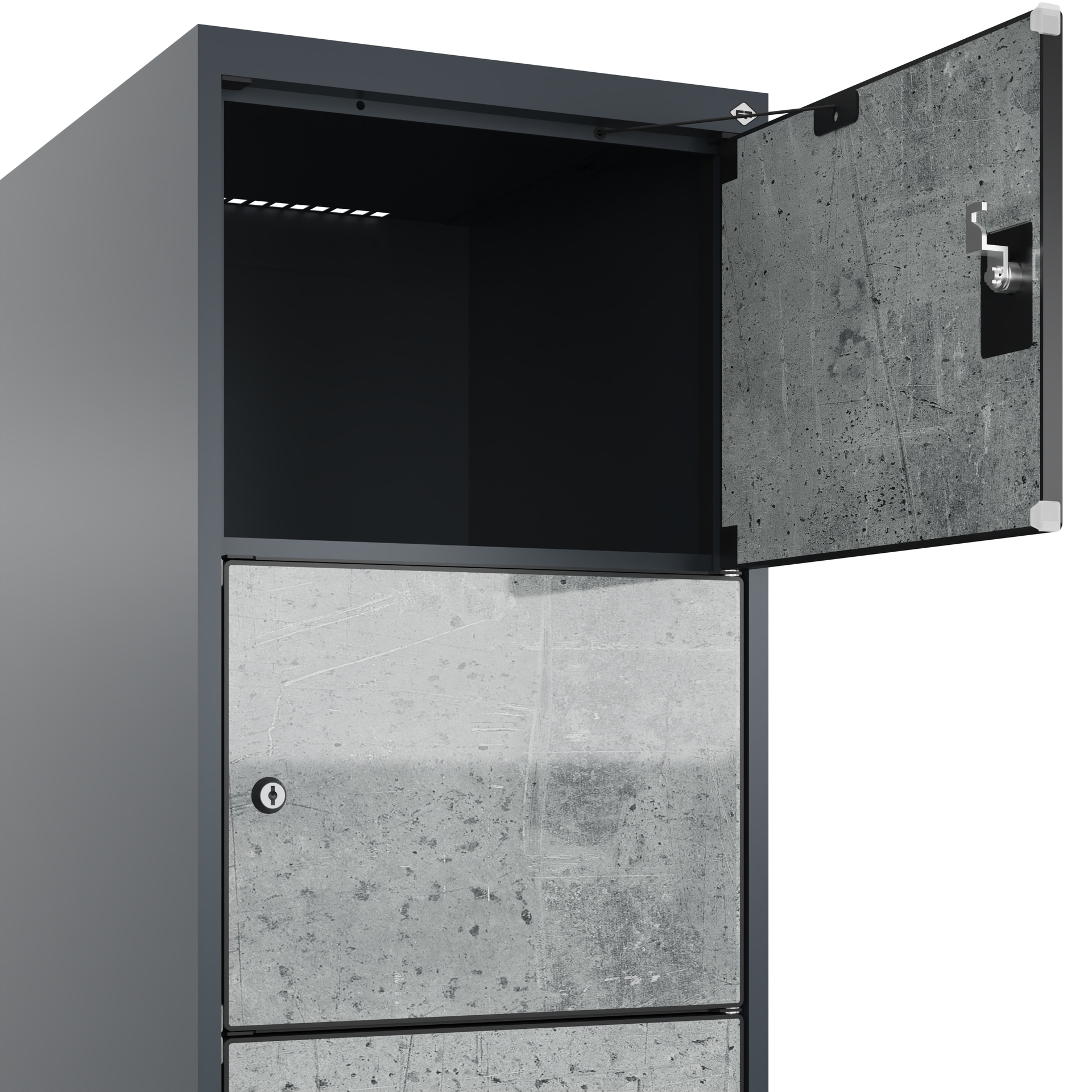 C+P Schlie�fachschrank Evolo PLUS, F��e, 6 F�cher, 1950x400x500mm