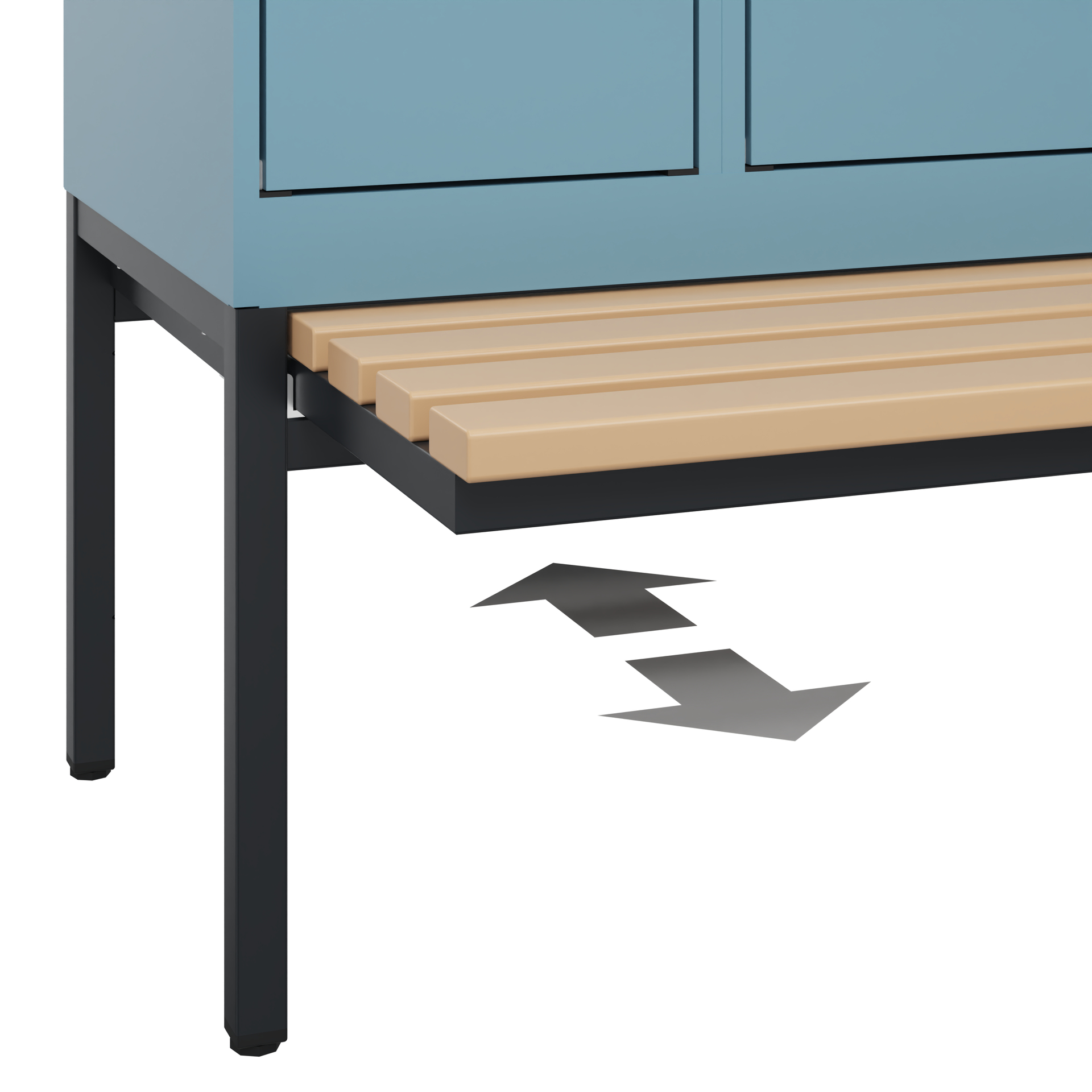 C+P Doppelstöckiger Spind Evolo PLUS, 6 Fächer, 1950x900x815mm