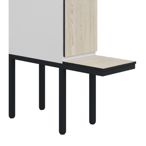 C+P Doppelstöckiger Spind, Cambio, 2 Fach, Bank, 2120x300x815mm, 9016/VK427