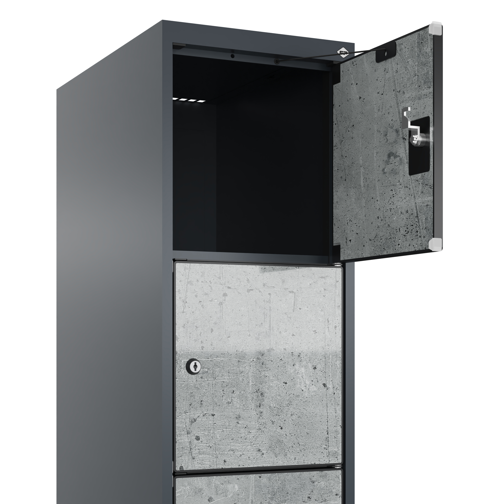 C+P Schlie�fachschrank Evolo PLUS, F��e, 6 F�cher, 1950x300x500mm