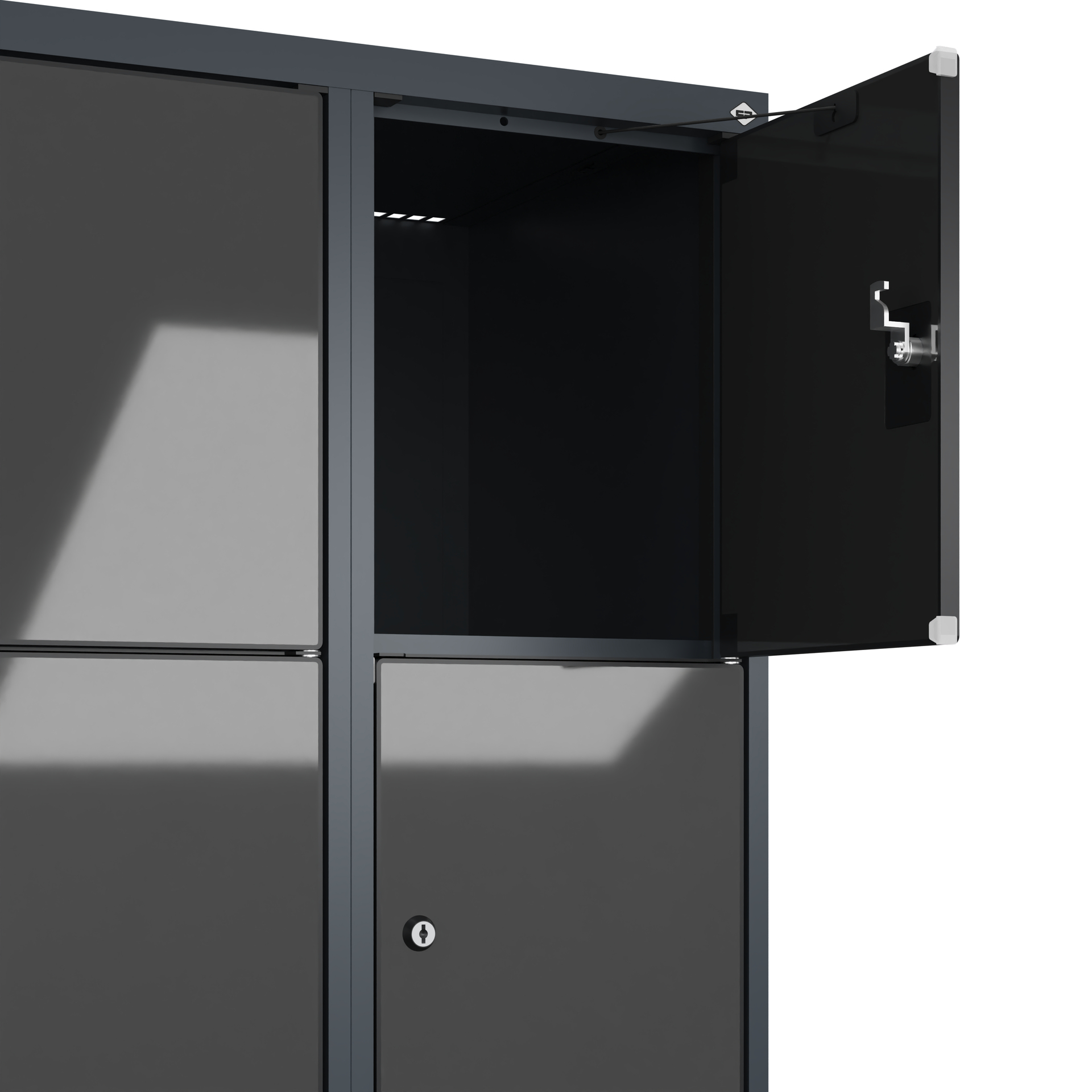 C+P Schlie�fachschrank Evolo PLUS, F��e, 10 F�cher, 1950x600x500mm