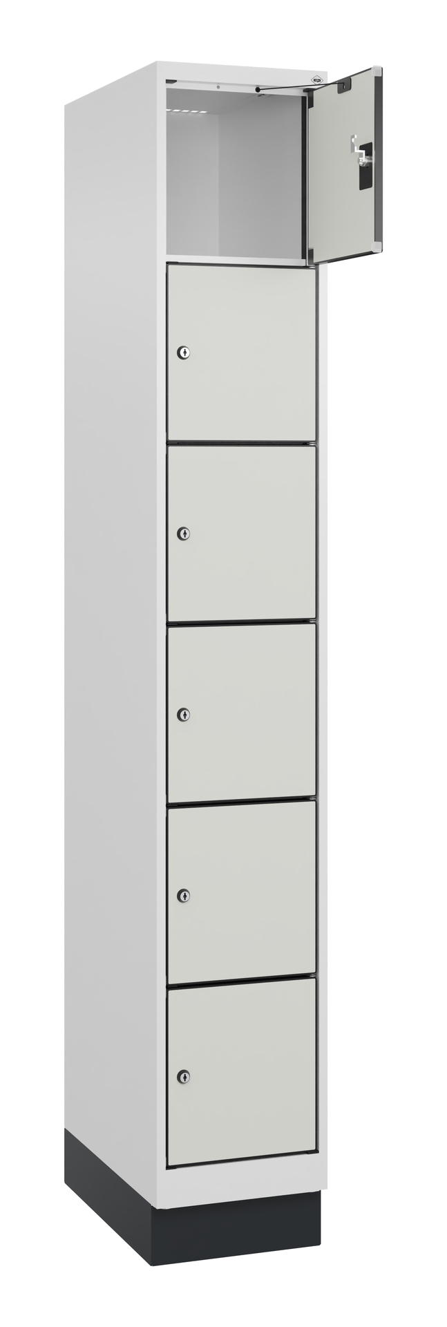 C+P Schlie�fachschrank Evolo PLUS, Sockel, 6 F�cher, 1950x300x500mm