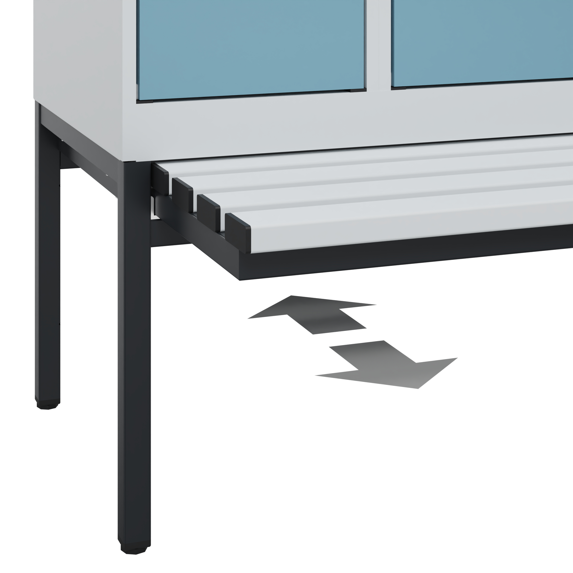C+P Spind Evolo PLUS, Bank, 4 Abteile, 2120x1200x815mm