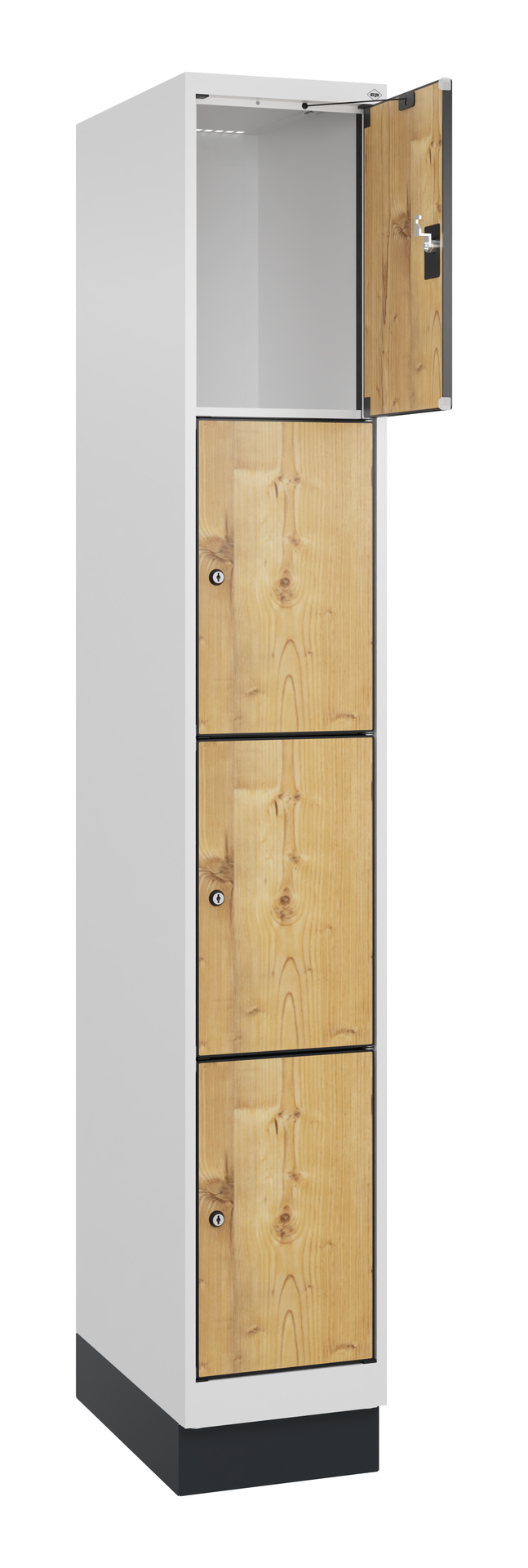 C+P Schlie�fachschrank Evolo PLUS, Sockel, 4 F�cher, 1950x300x500mm