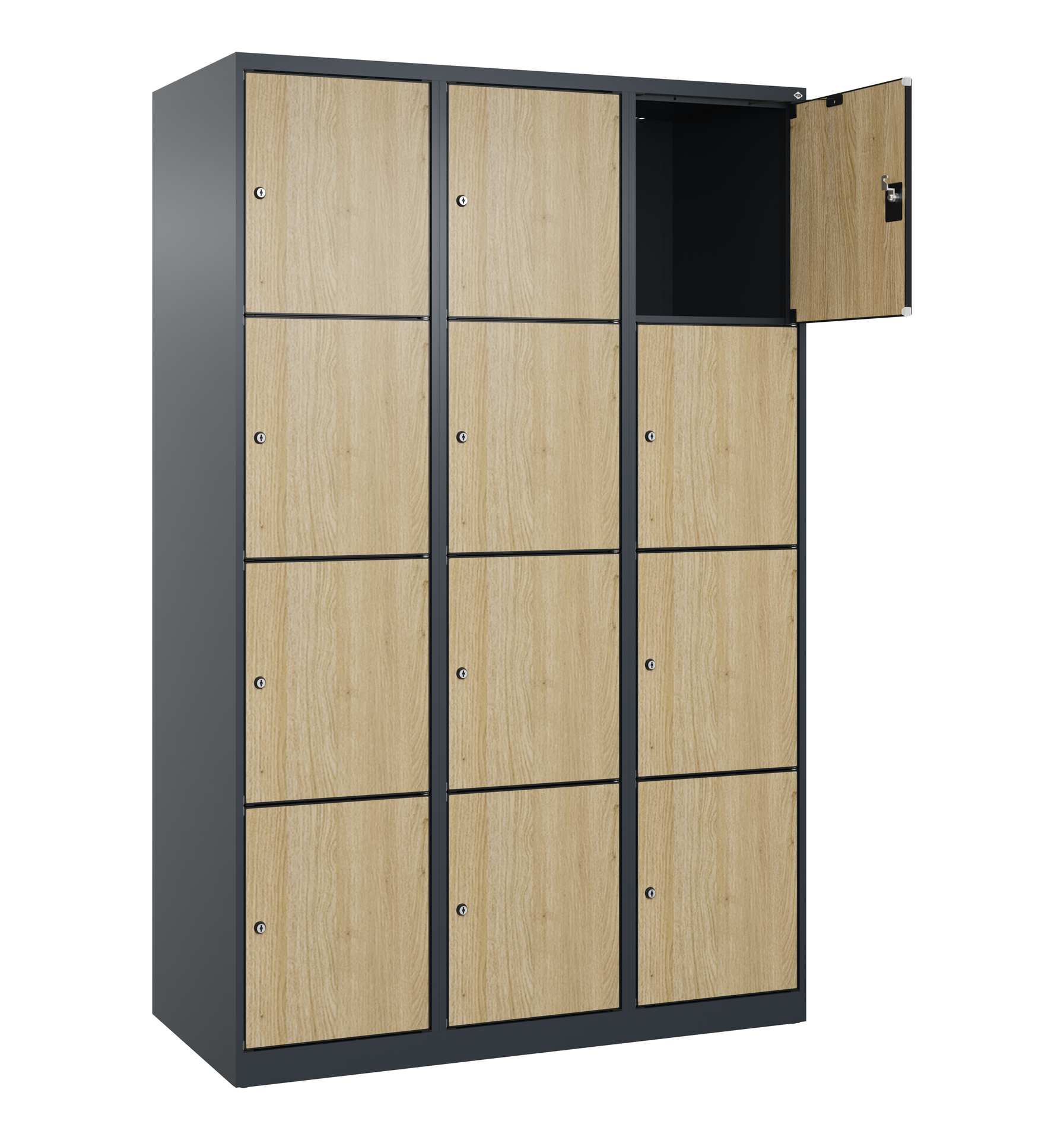 C+P Schlie�fachschrank Evolo PLUS, 12 F�cher, 1850x1200x500mm