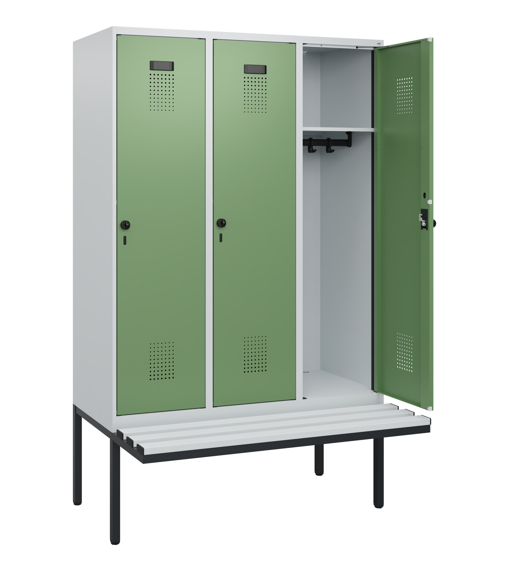 C+P Spind Evolo PLUS, Bank, 3 Abteile, 1950x1200x8