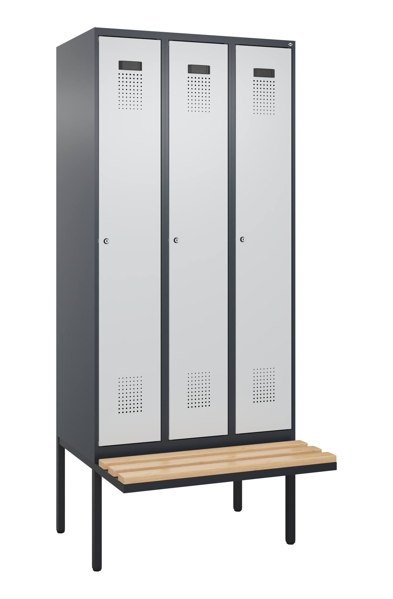 C+P Spind Evolo PLUS, Bank, 3 Abteile, 2120x900x81
