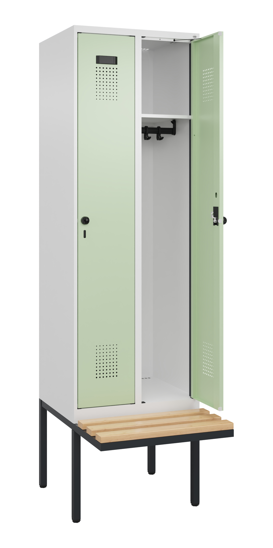 C+P Spind Evolo PLUS, Bank, 2 Abteil, 2120x600x815