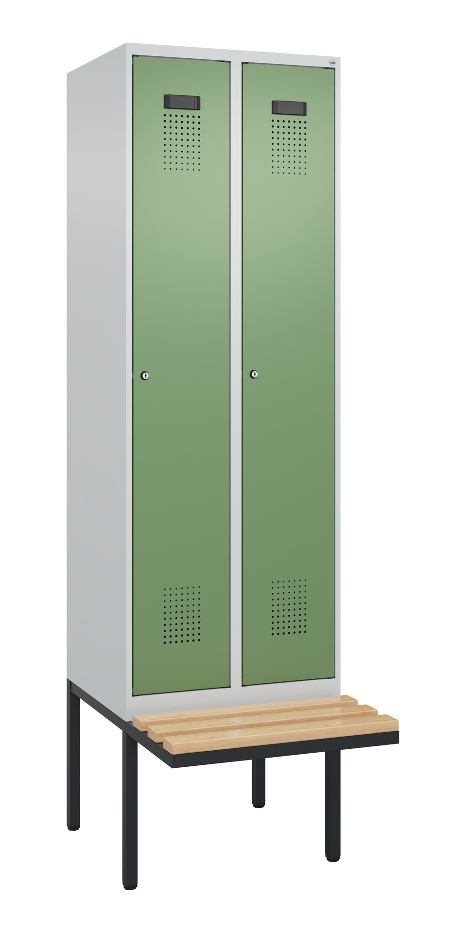 C+P Spind Evolo PLUS, Bank, 2 Abteil, 2120x600x815