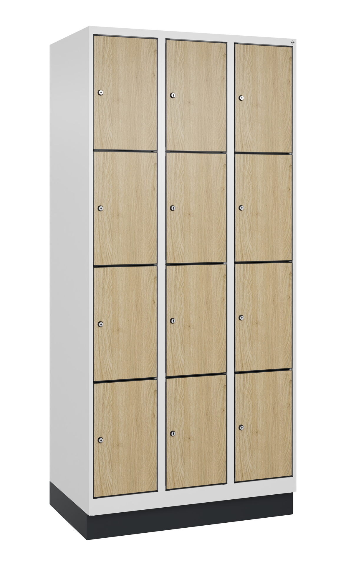 C+P Schlie�fachschrank Evolo PLUS, Sockel, 12 F�cher, 1950x900x500mm