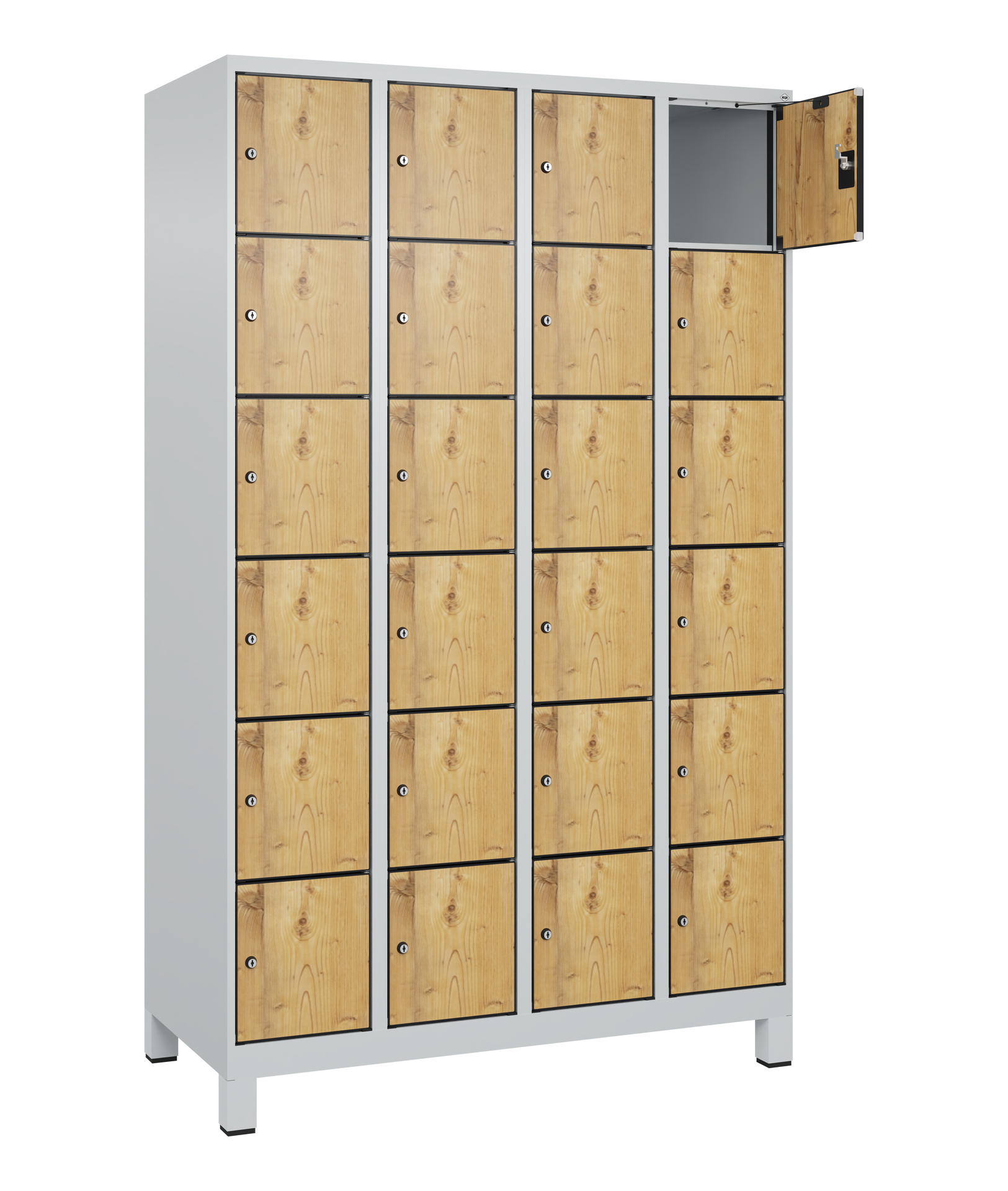 C+P Schlie�fachschrank Evolo PLUS, F��e, 24 F�cher, 1950x1200x500mm