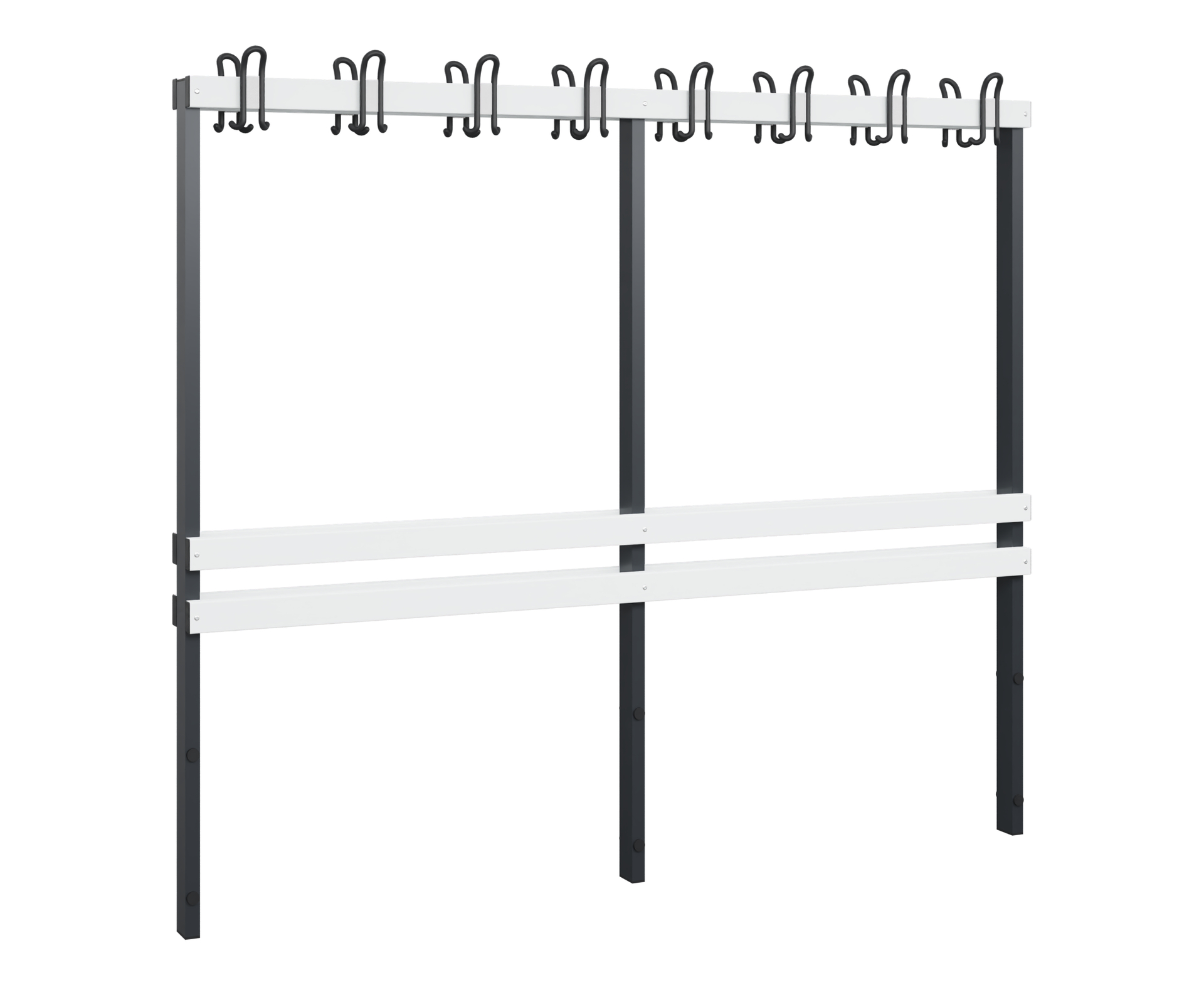 C+P Garderobenteil, 1716x2000x168mm, 7021/Weiß