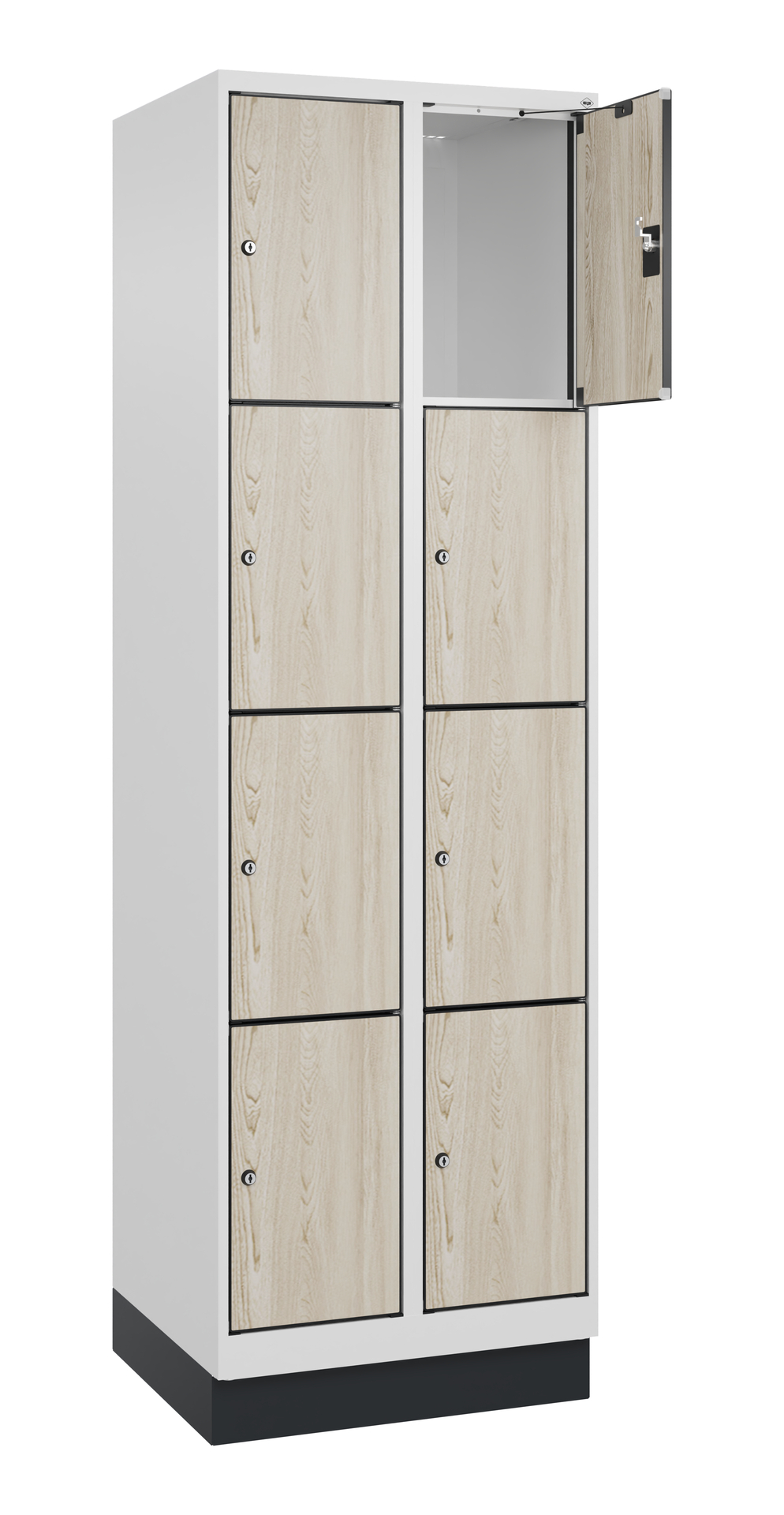 C+P Schlie�fachschrank Evolo PLUS, Sockel, 8 F�cher, 1950x600x500mm