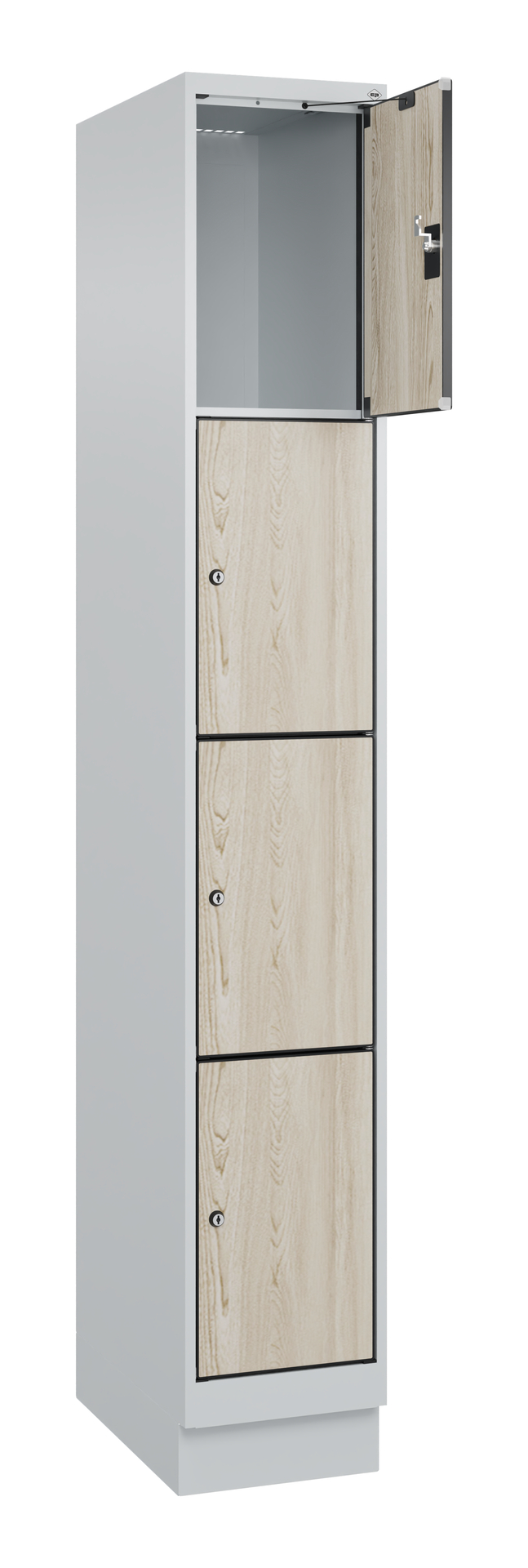 C+P Schlie�fachschrank Evolo PLUS, Sockel, 4 F�cher, 1950x300x500mm