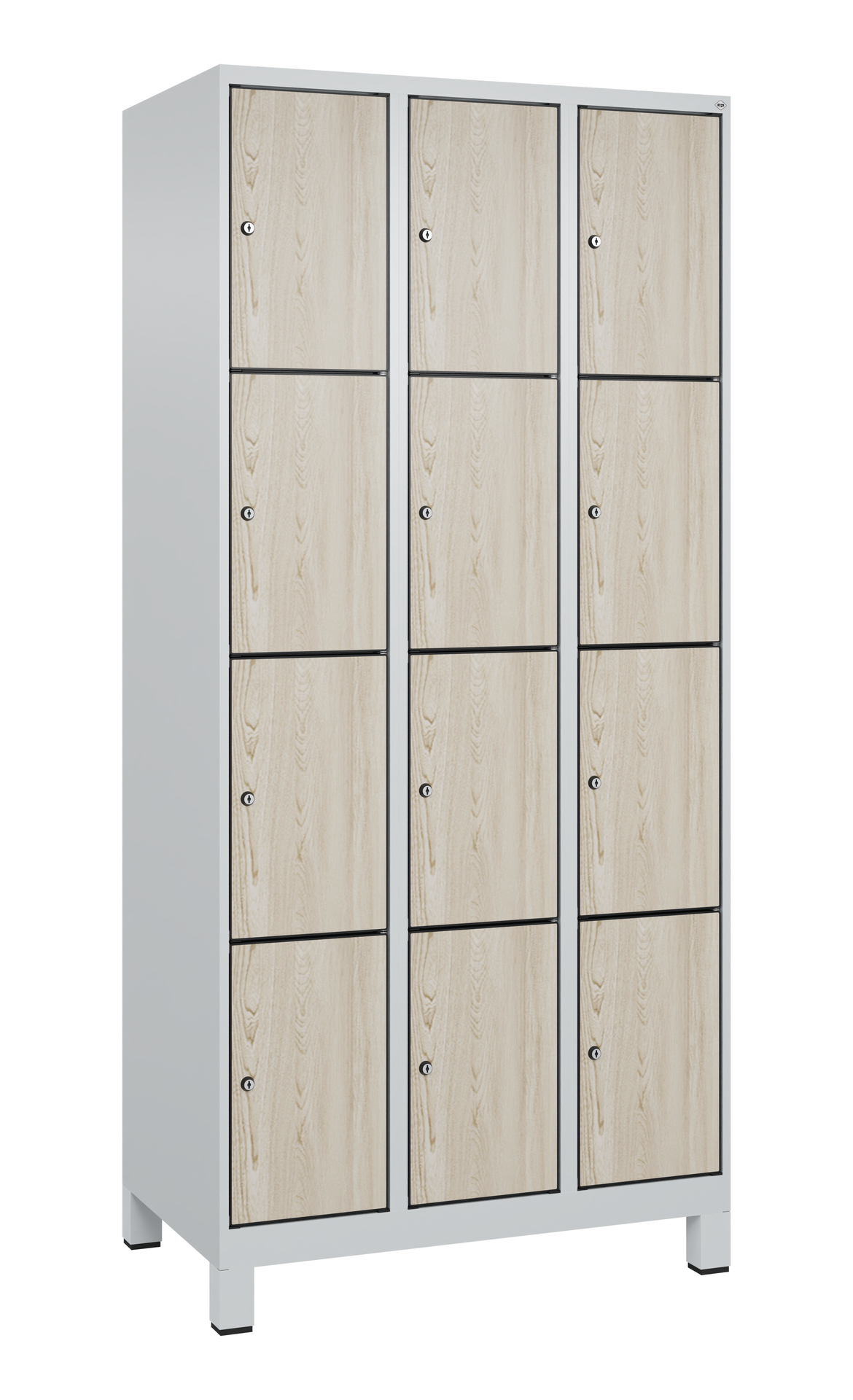 C+P Schlie�fachschrank Evolo PLUS, F��e, 12 F�cher, 1950x900x500mm