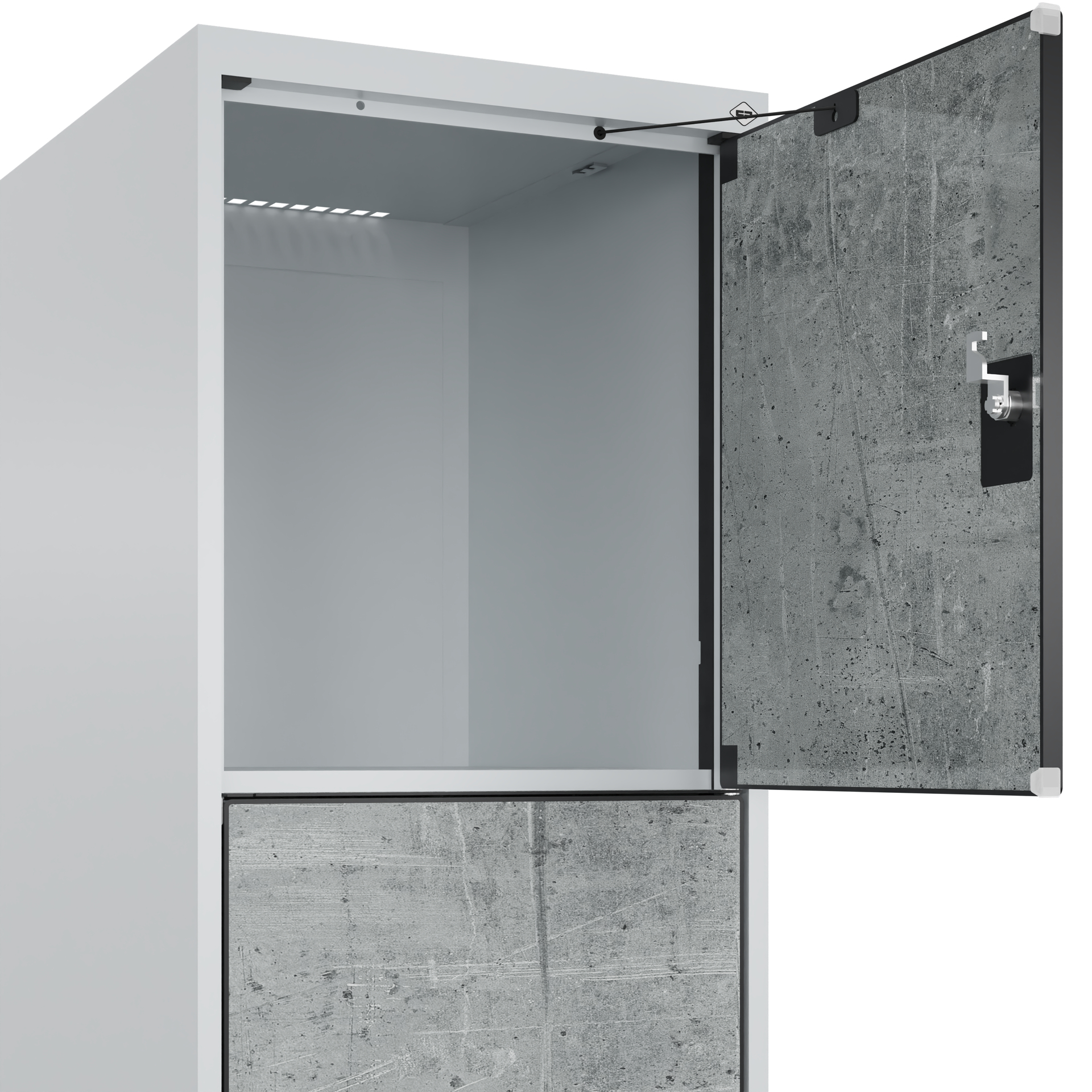 C+P Schlie�fachschrank Evolo PLUS, 4 F�cher, 1850x400x500mm