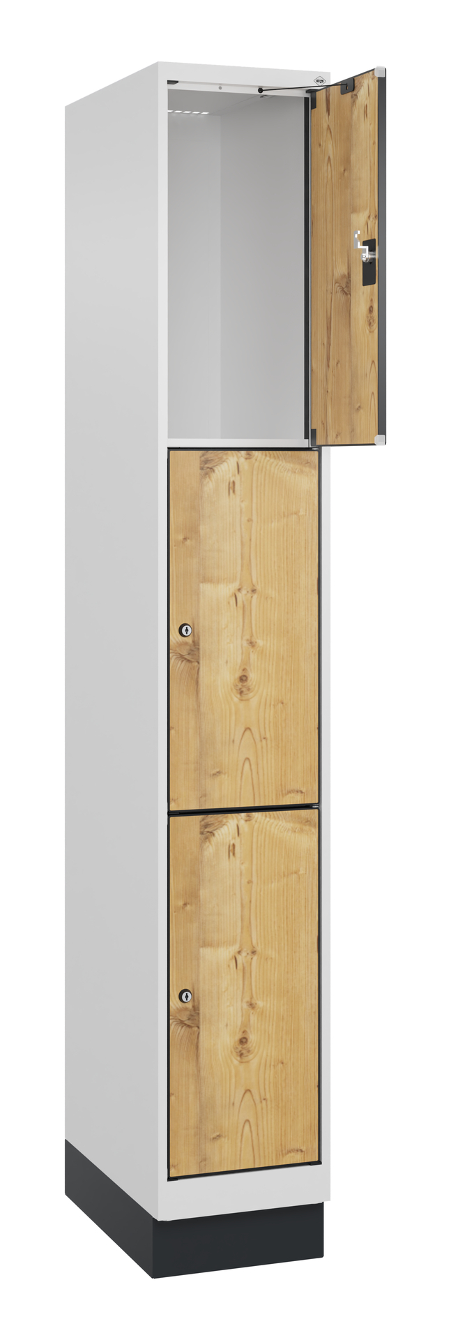 C+P Schlie�fachschrank Evolo PLUS, Sockel, 3 F�cher, 1950x300x500mm