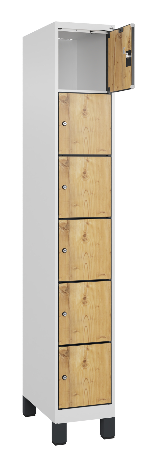 C+P Schlie�fachschrank Evolo PLUS, F��e, 6 F�cher, 1950x300x500mm